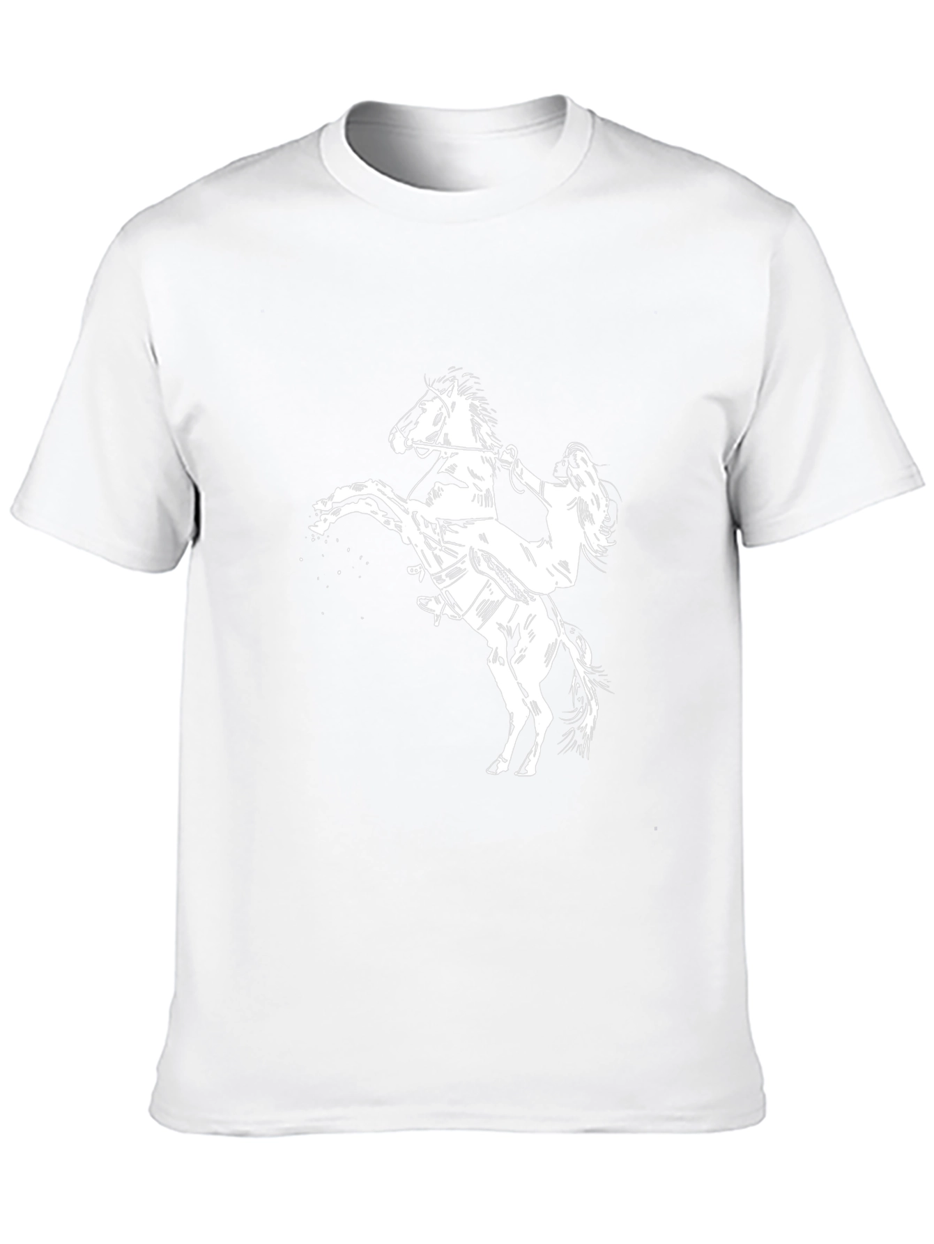 Horse Rider Graphic Tee - Black Cotton Blend