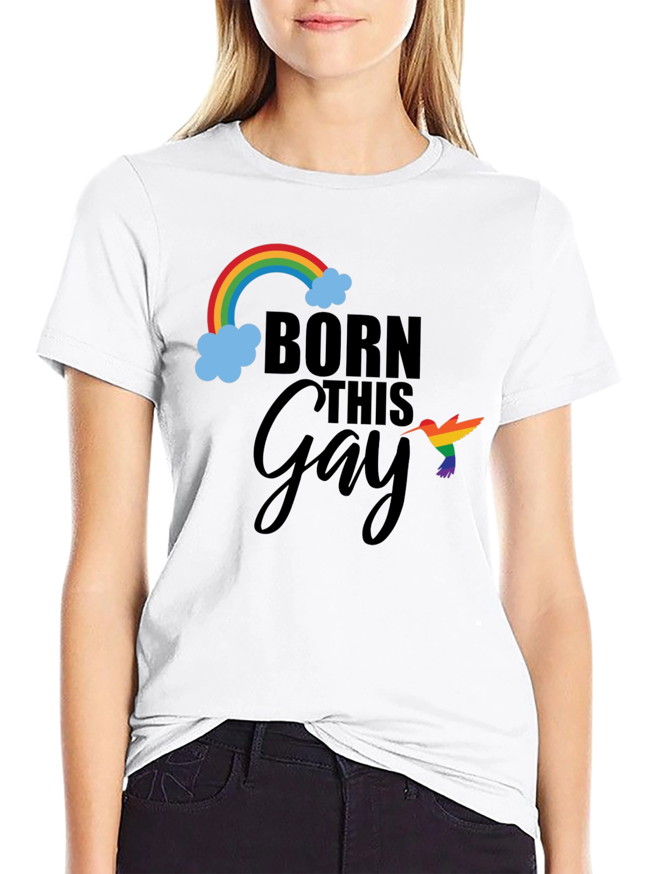 Born This Gay Pride Rainbow Graphic Tee