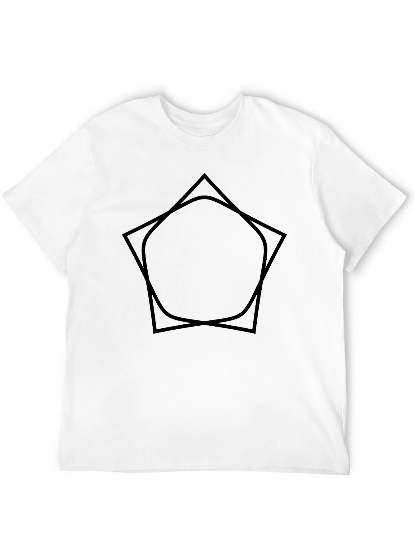 Modern Geometric Tee - Black Graphic Shirt