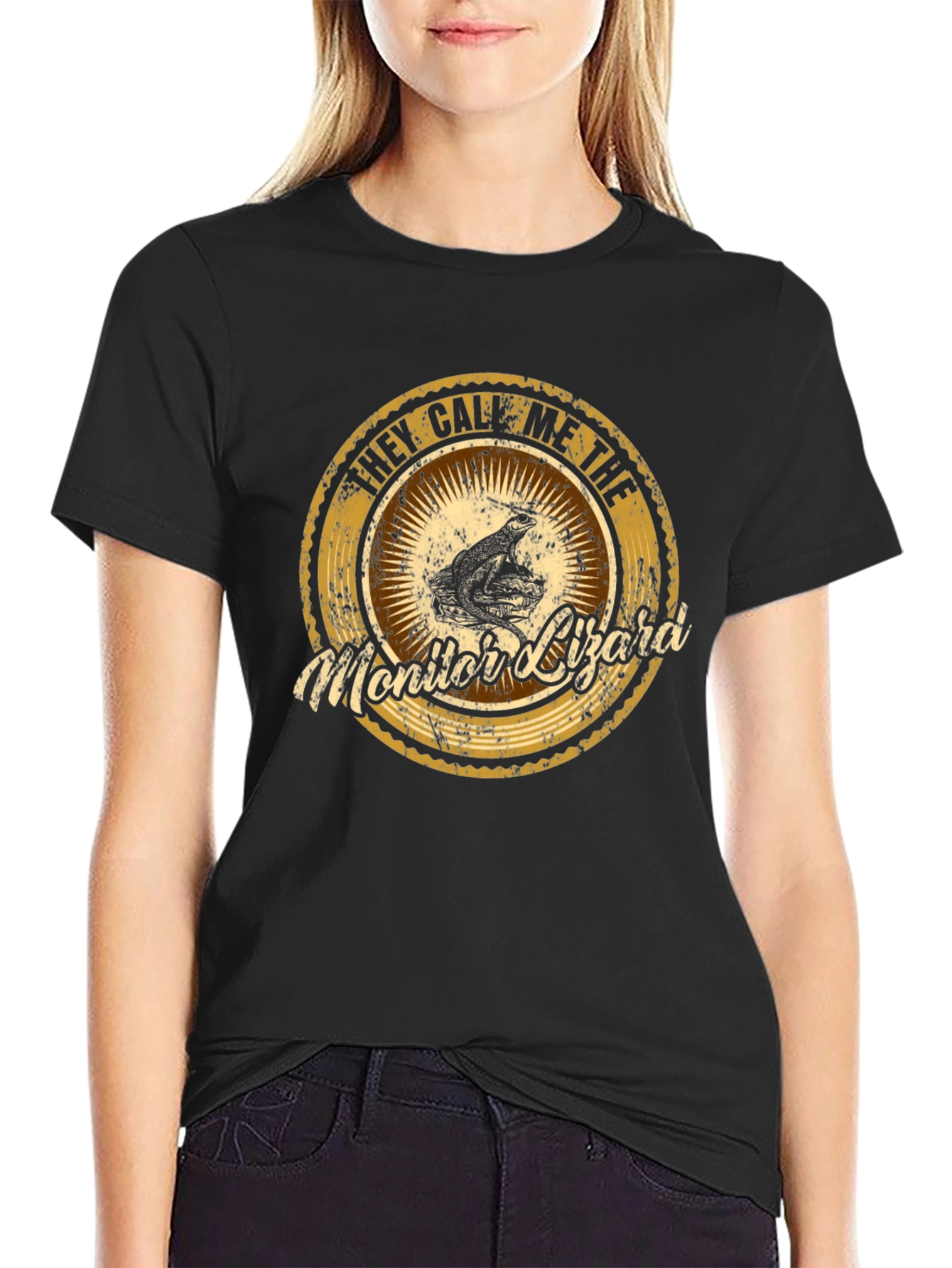 They Call Me The Monitor Lizard Black T-Shirt