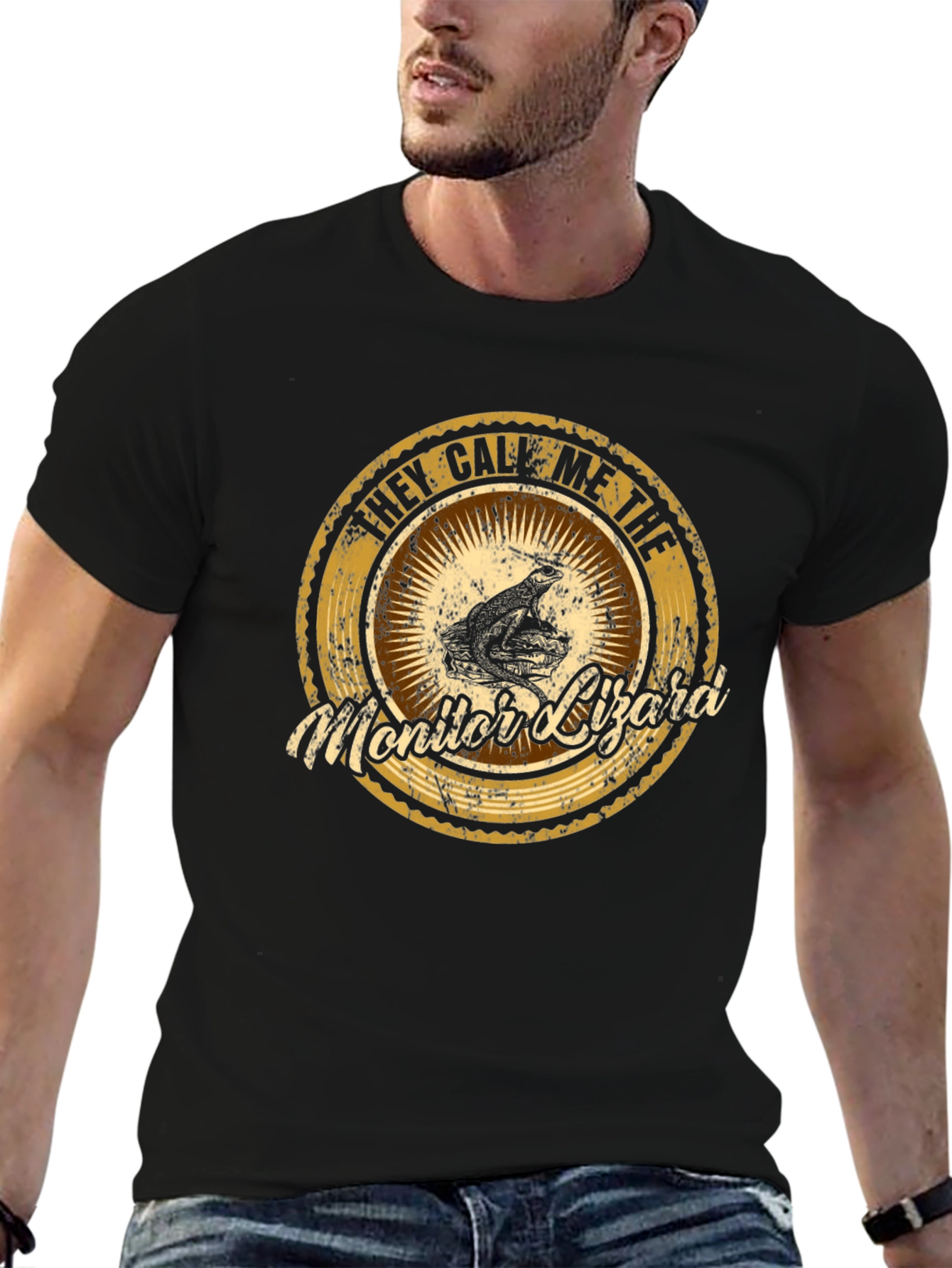 They Call Me The Monitor Lizard Black T-Shirt
