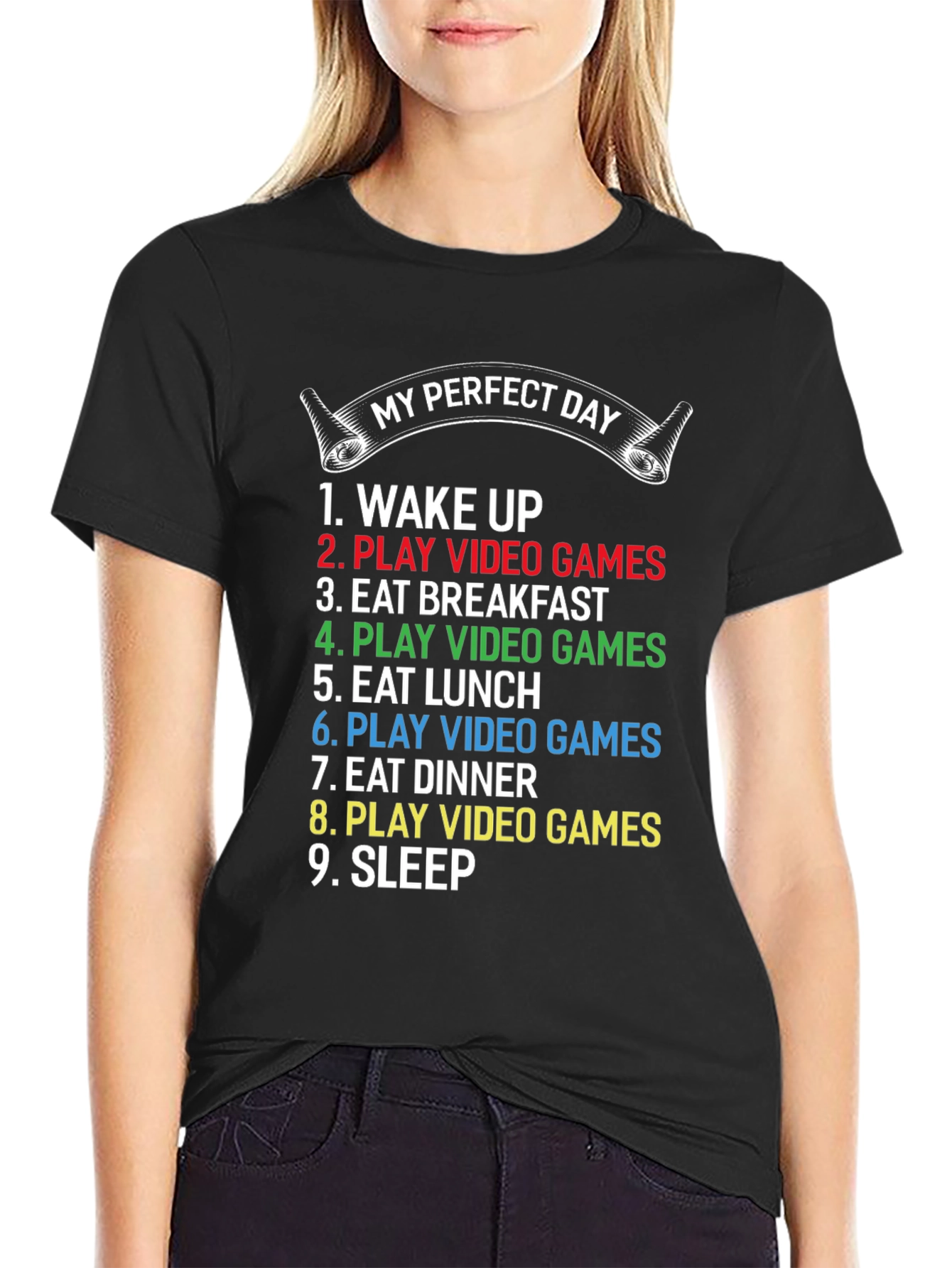 My Perfect Day Video Games T-Shirt