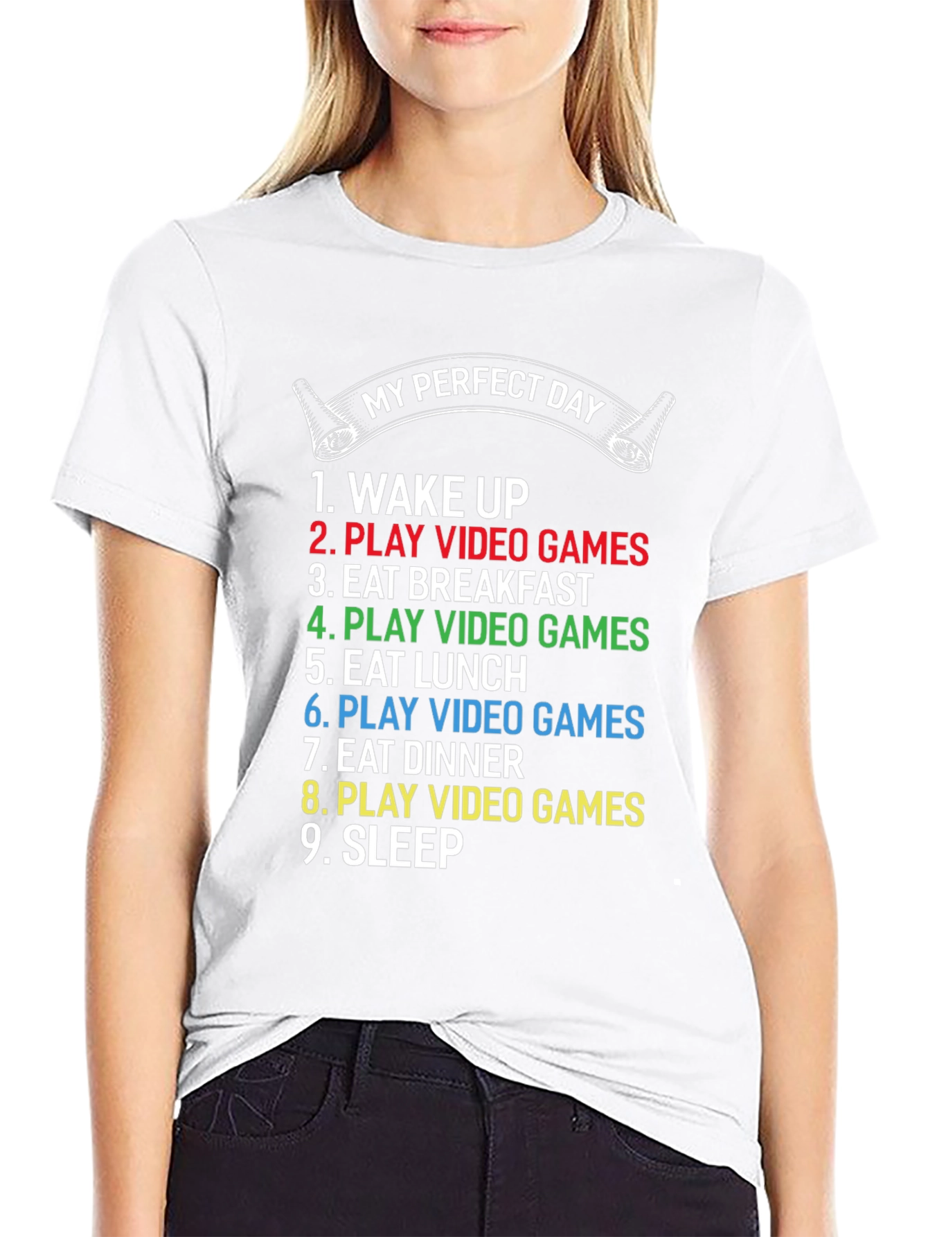 My Perfect Day Video Games T-Shirt