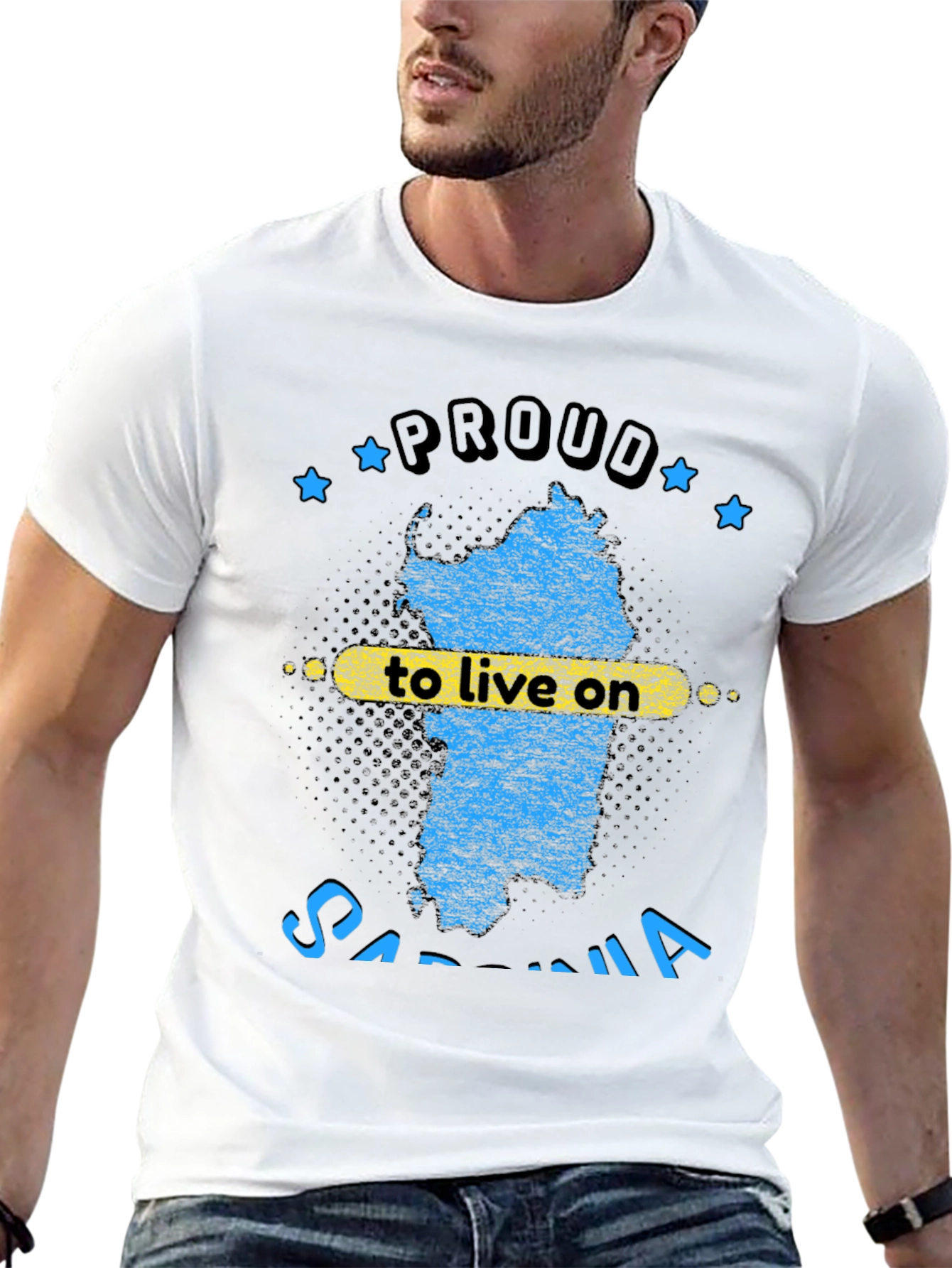 Proud Sardinia Graphic Tee - Black
