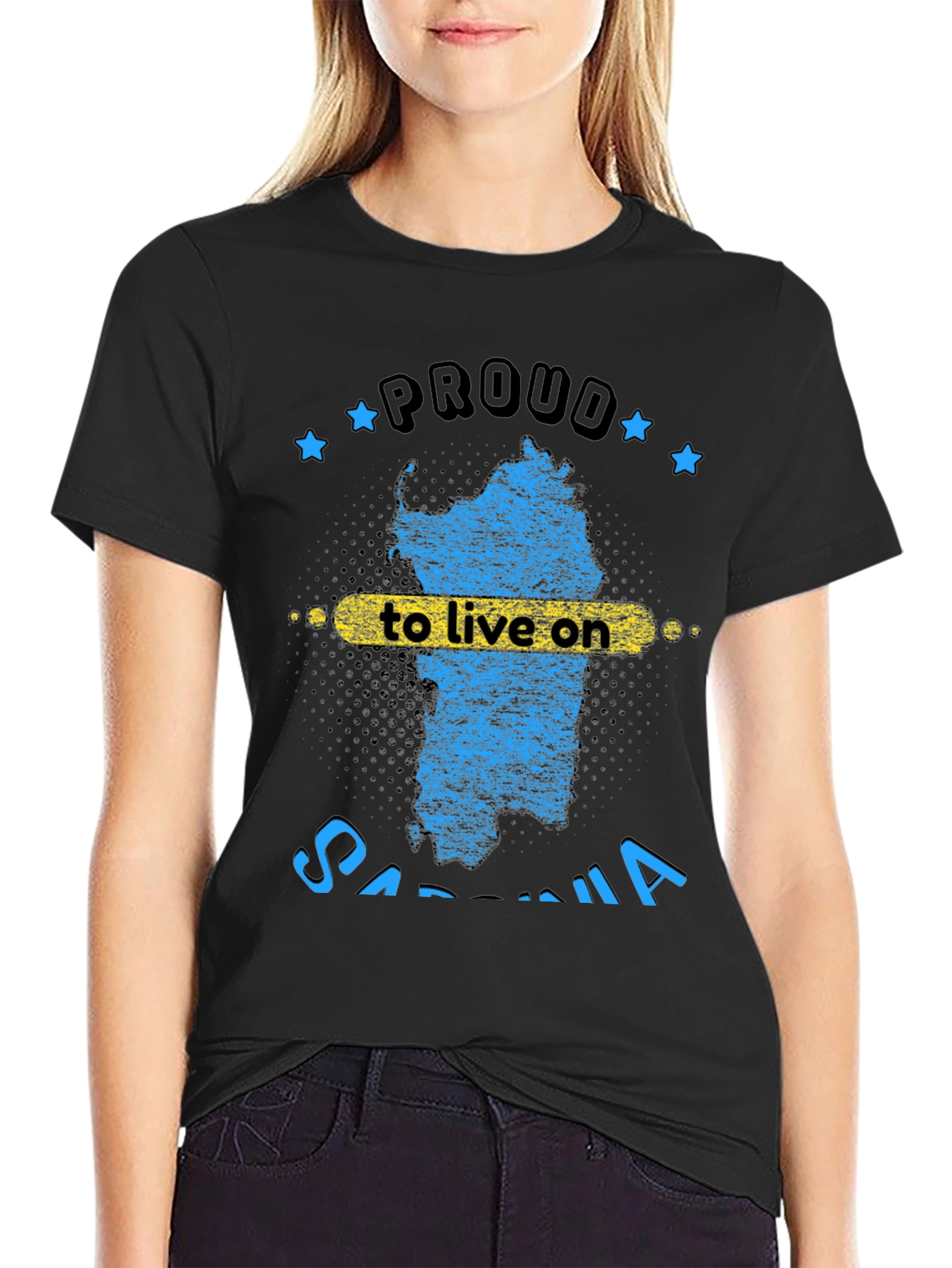 Proud Sardinia Graphic Tee - Black