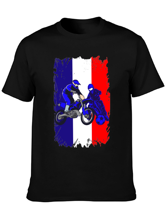 French Flag Motocross T-Shirt