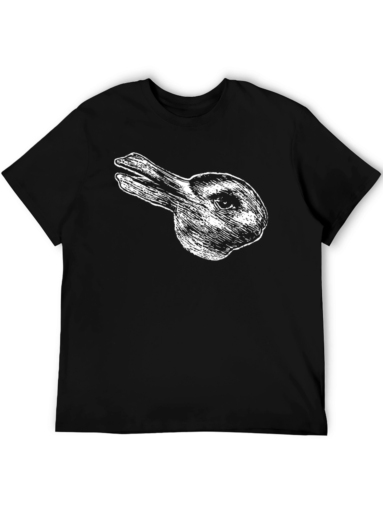 Rabbit Duck Illusion T-Shirt - Optical Brain Teaser Tee
