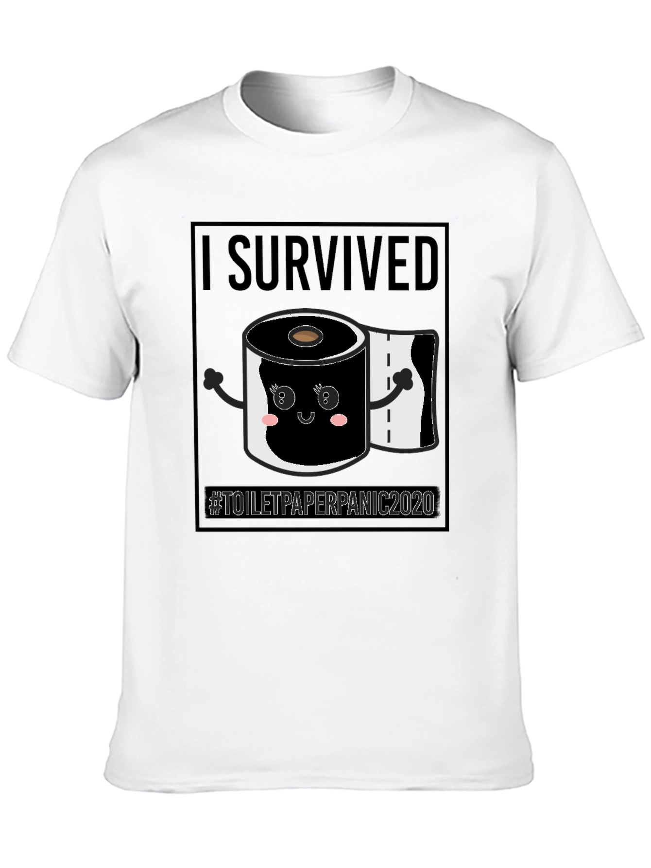 I Survived Toilet Paper Panic 2020 Black T-Shirt