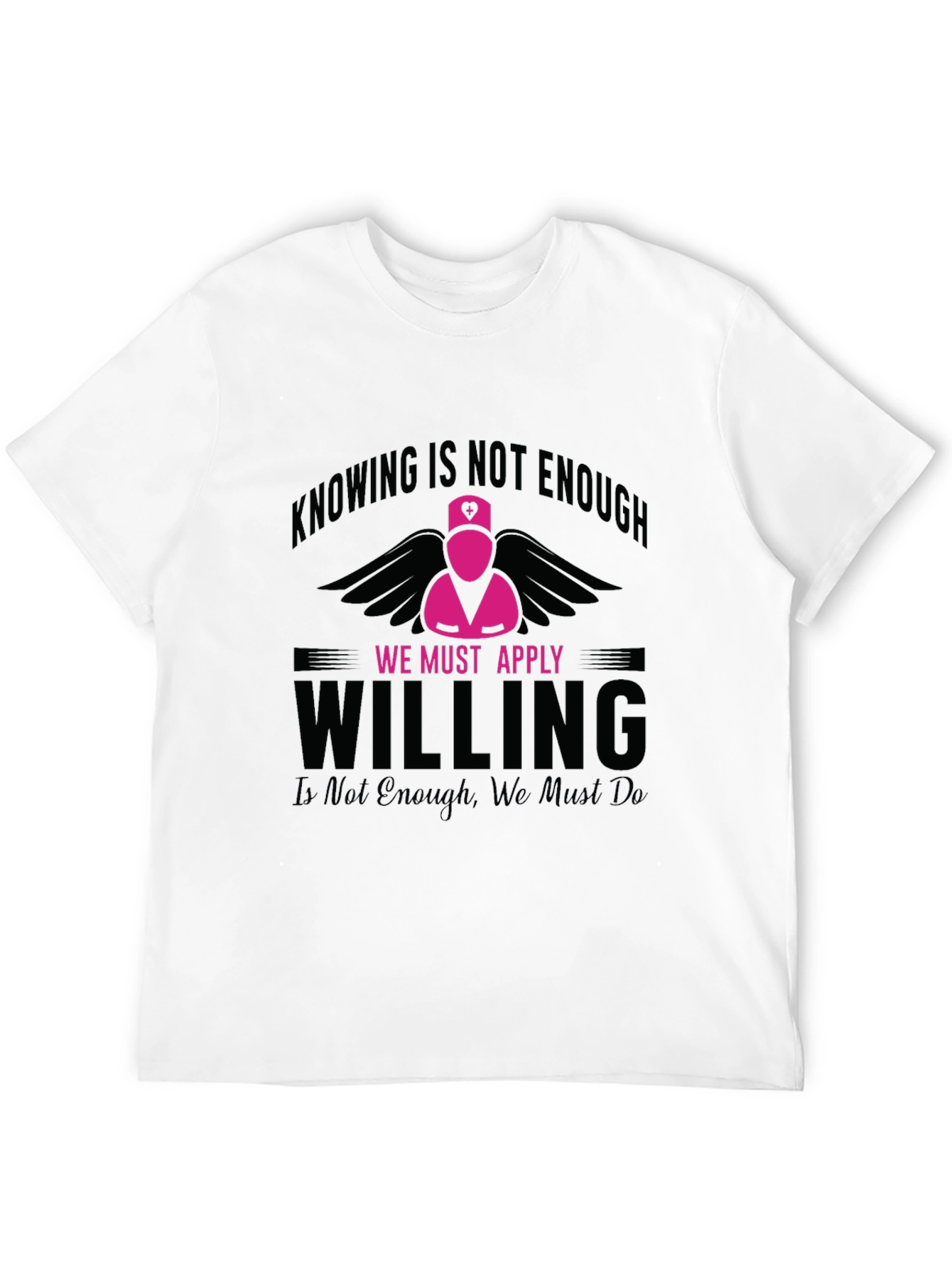 Nurse Pink Angel Willing T-Shirt