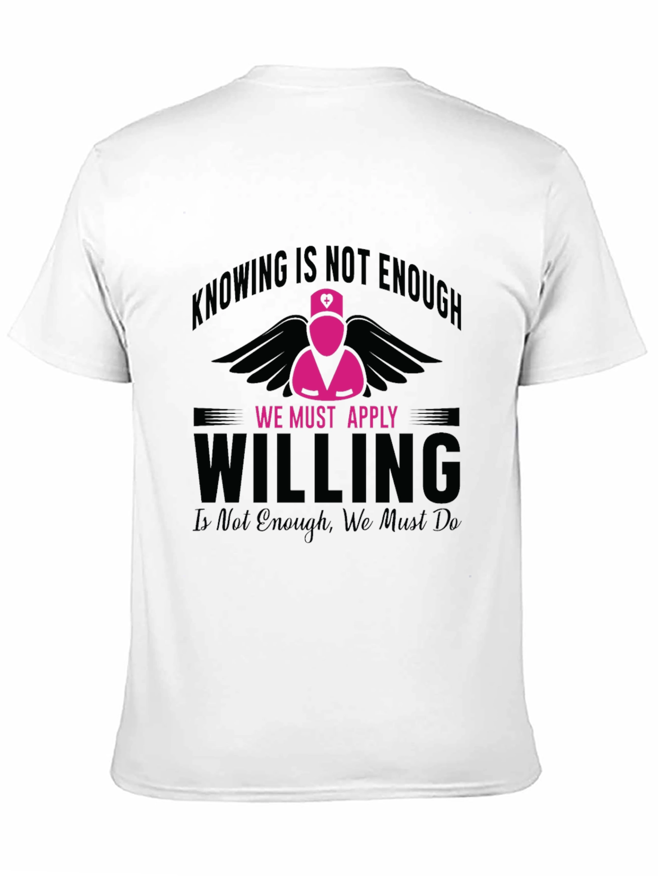 Nurse Pink Angel Willing T-Shirt