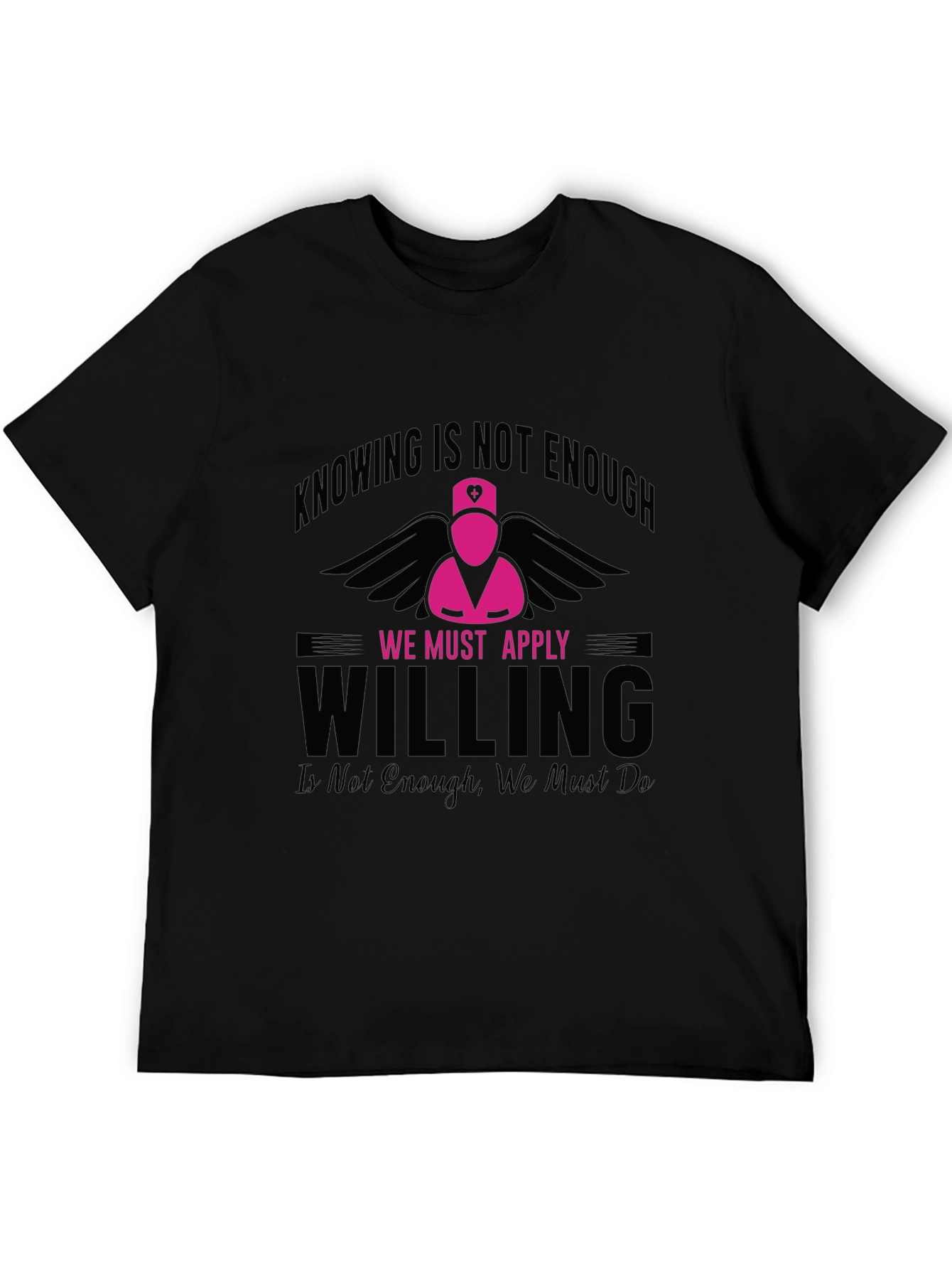 Nurse Pink Angel Willing T-Shirt