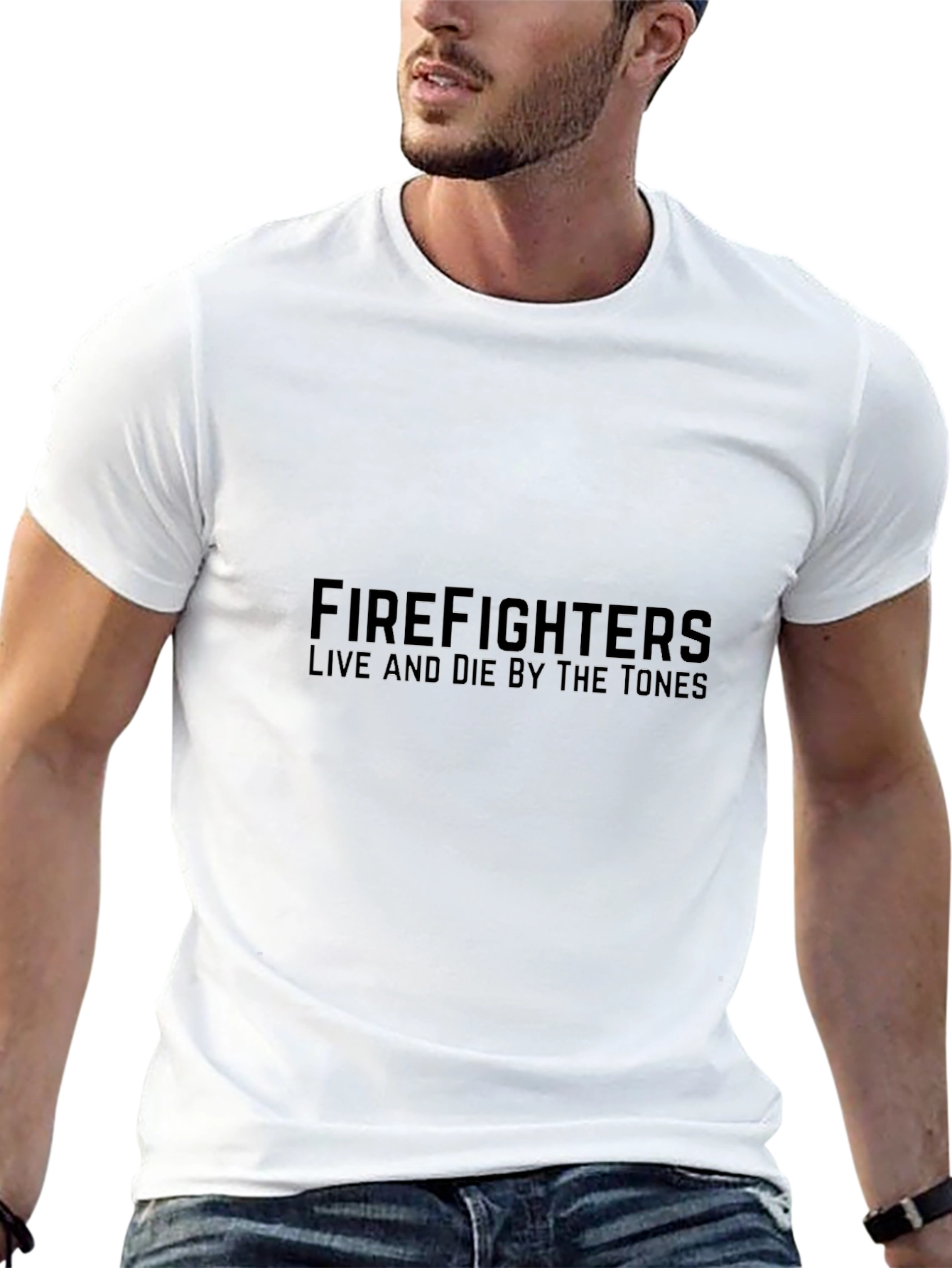 Firefighters Live and Die by the Tones Black T-Shirt