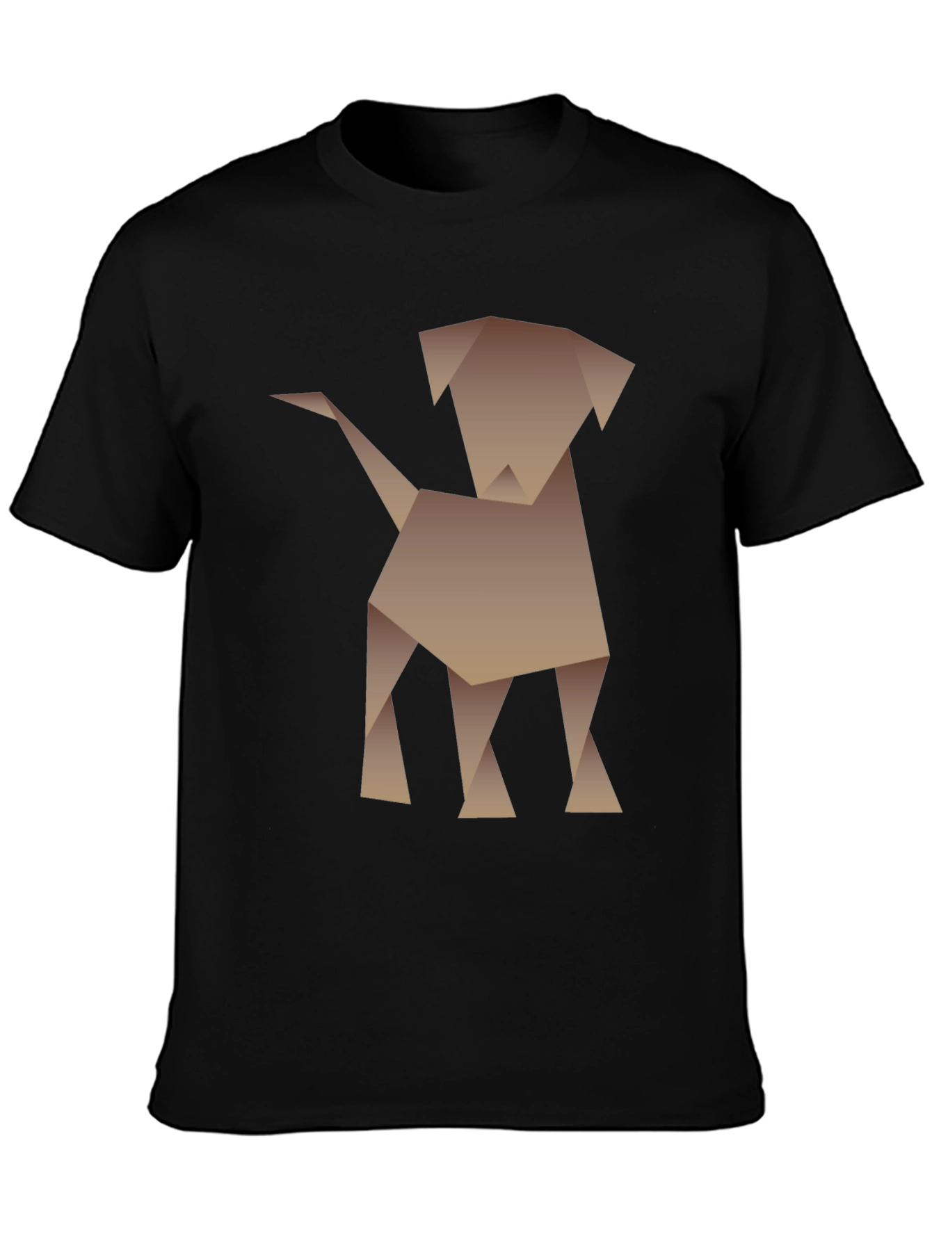 Origami Dog Graphic Tee - Modern Art Shirt