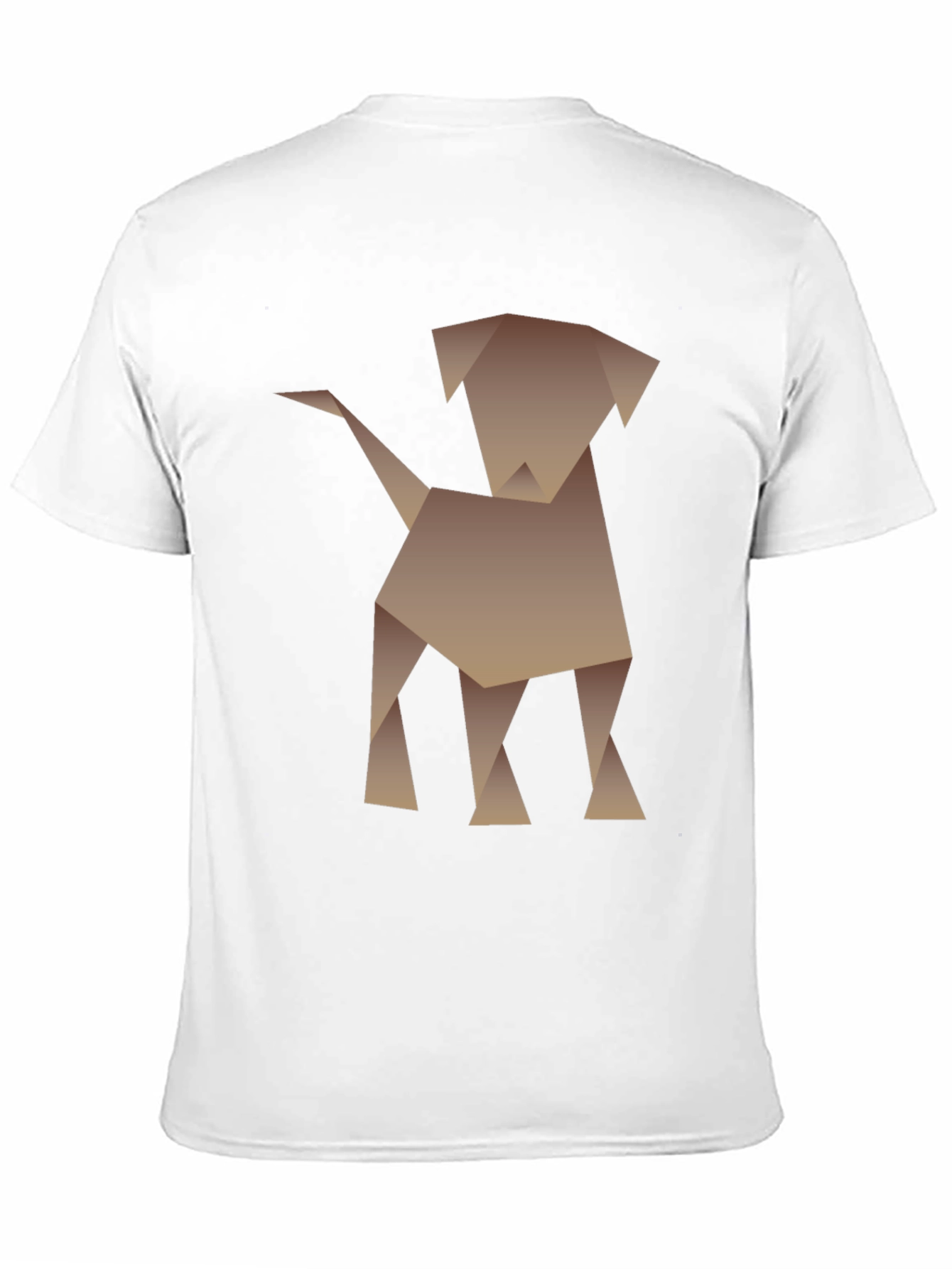 Origami Dog Graphic Tee - Modern Art Shirt