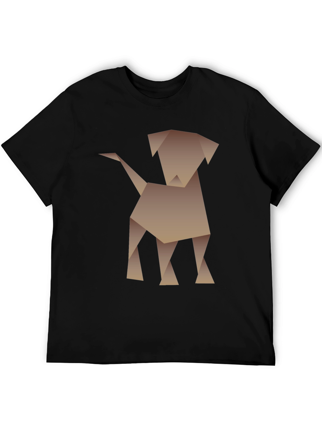 Origami Dog Graphic Tee - Modern Art Shirt