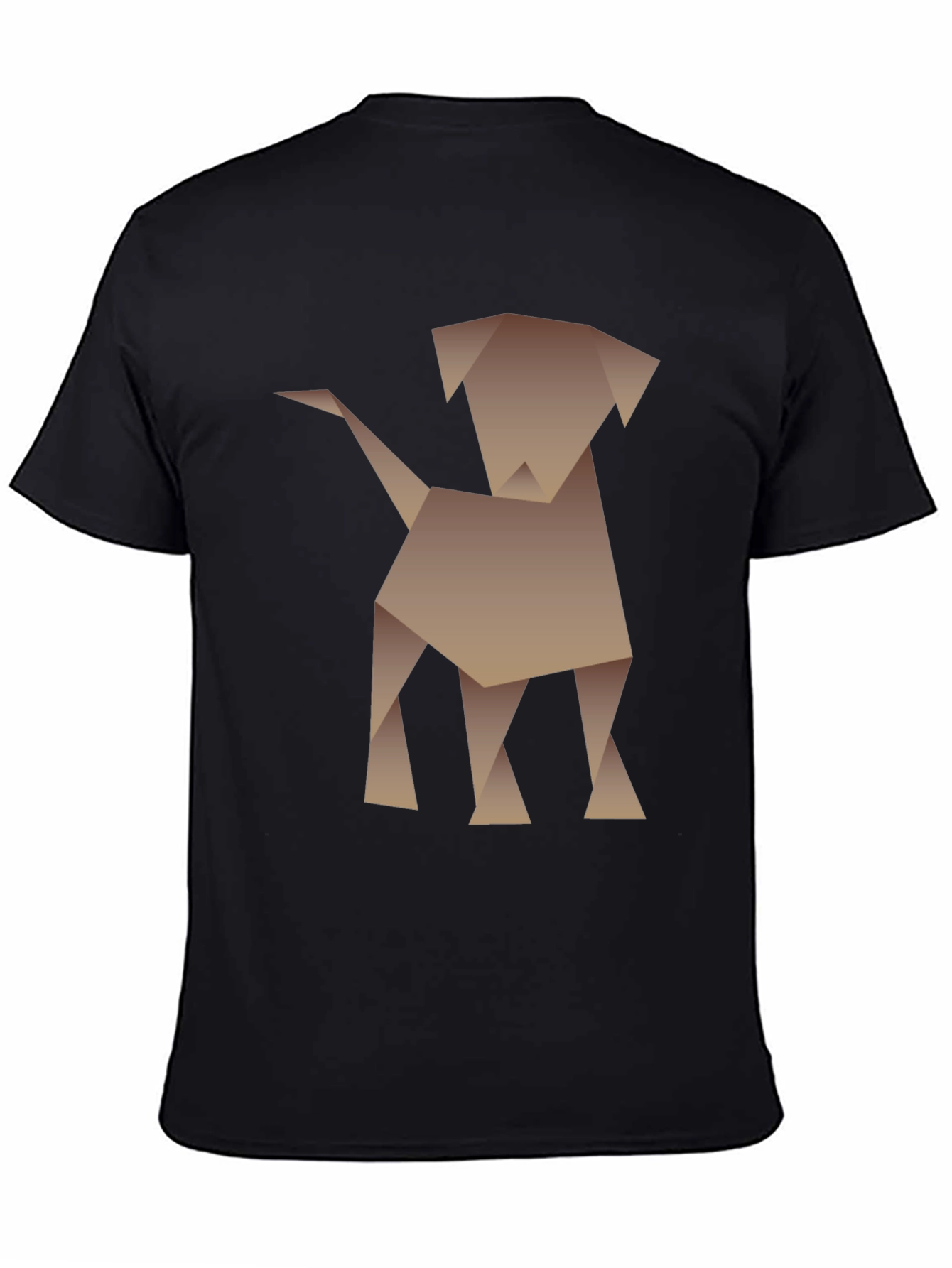Origami Dog Graphic Tee - Modern Art Shirt
