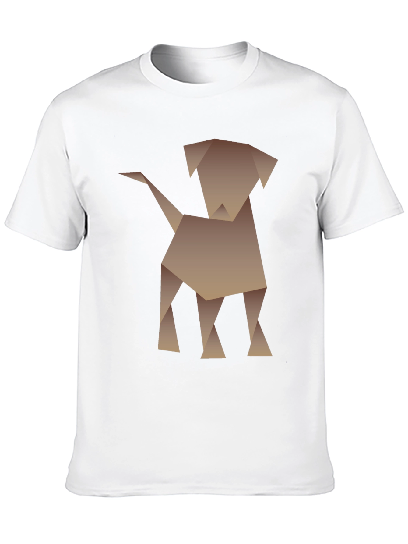 Origami Dog Graphic Tee - Modern Art Shirt
