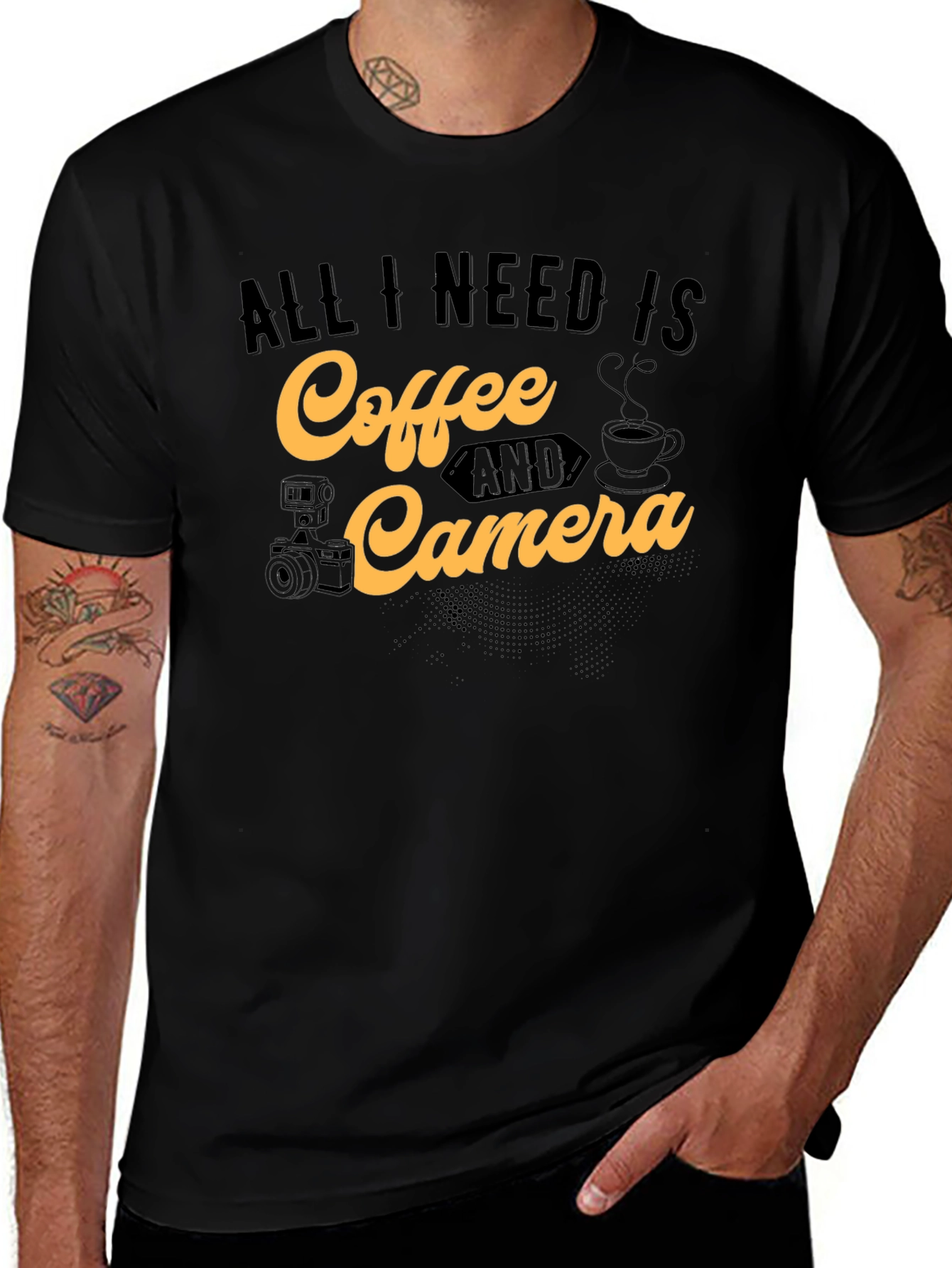 Coffee & Camera T-Shirt - Photographer Gift