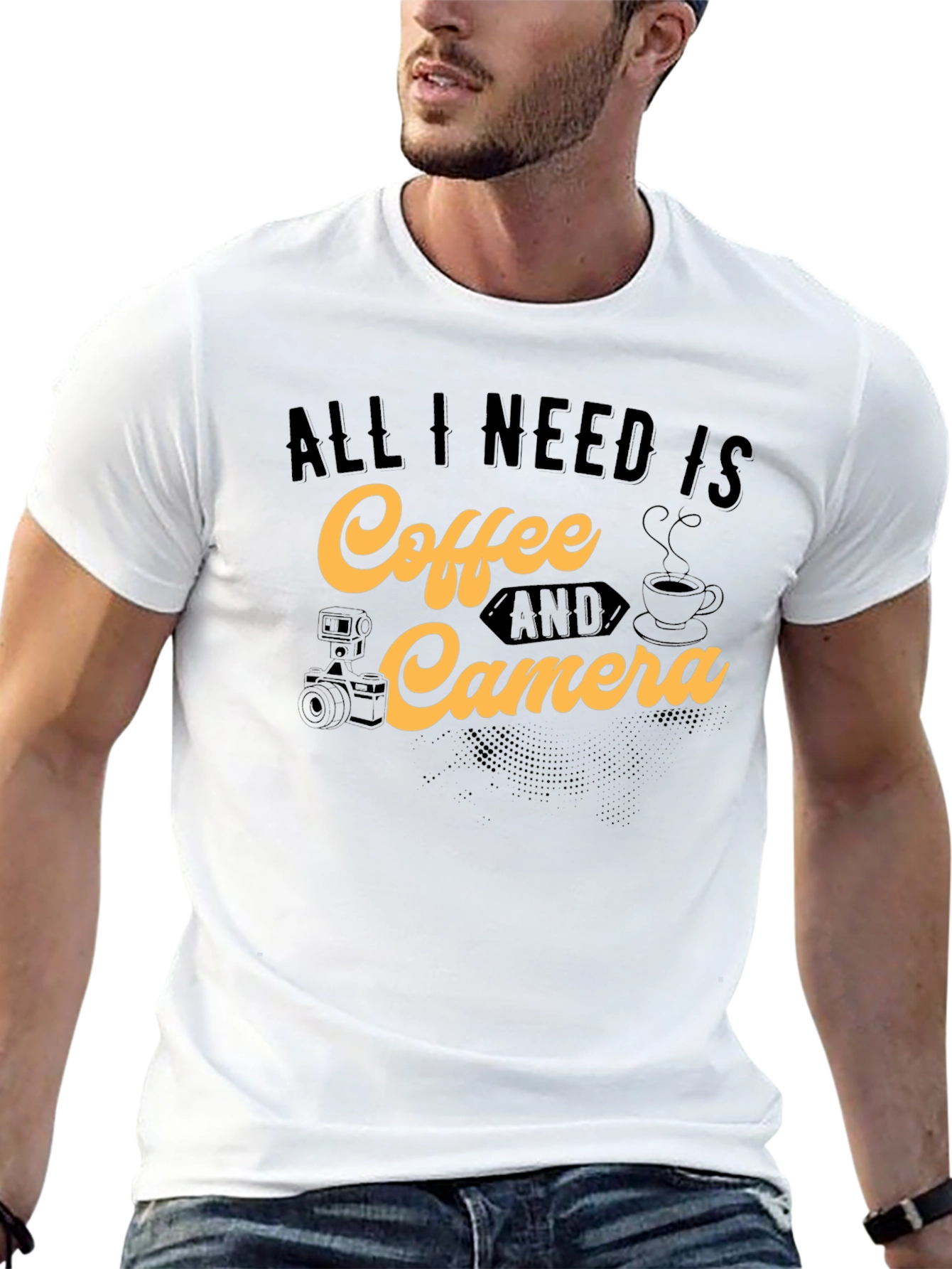 Coffee & Camera T-Shirt - Photographer Gift