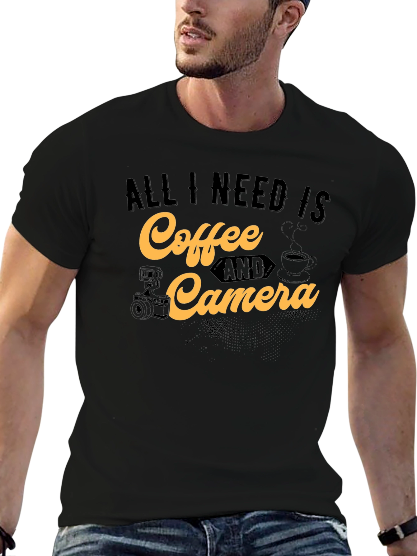 Coffee & Camera T-Shirt - Photographer Gift