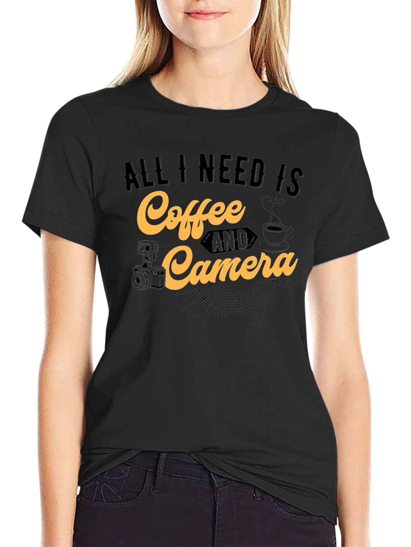 Coffee & Camera T-Shirt - Photographer Gift