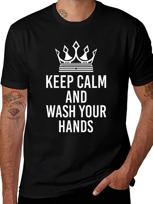 Keep Calm & Wash Your Hands Graphic Tee
