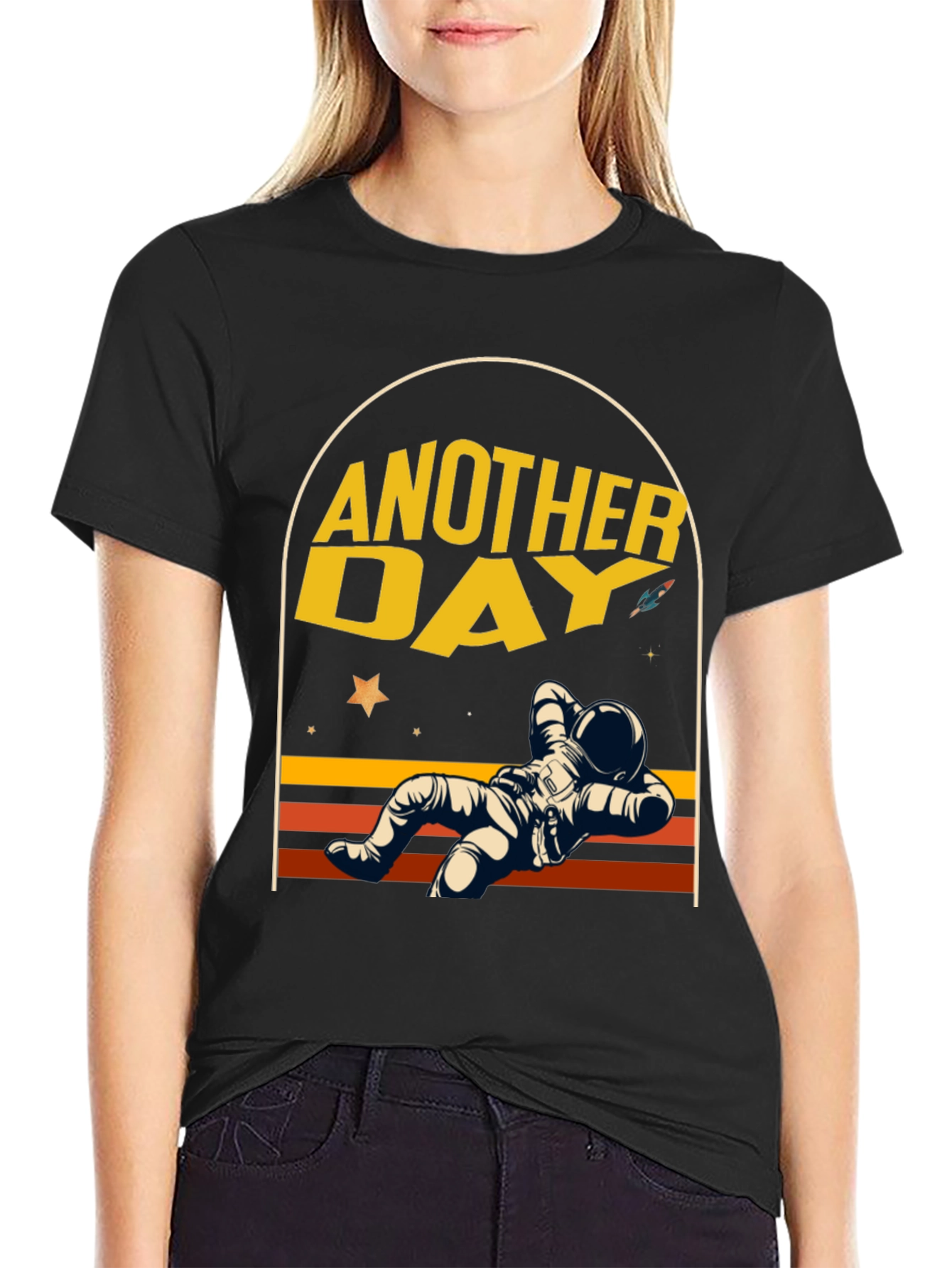 Another Day Astronaut Relaxing Graphic T-Shirt