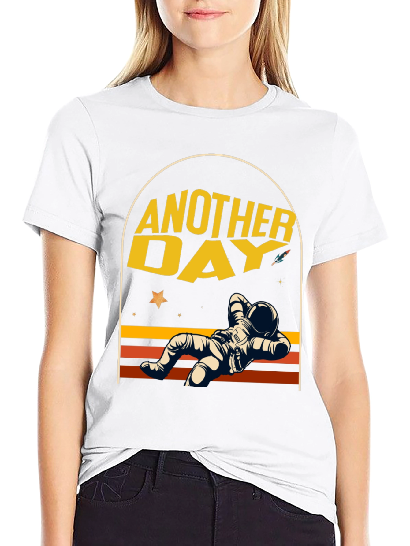 Another Day Astronaut Relaxing Graphic T-Shirt
