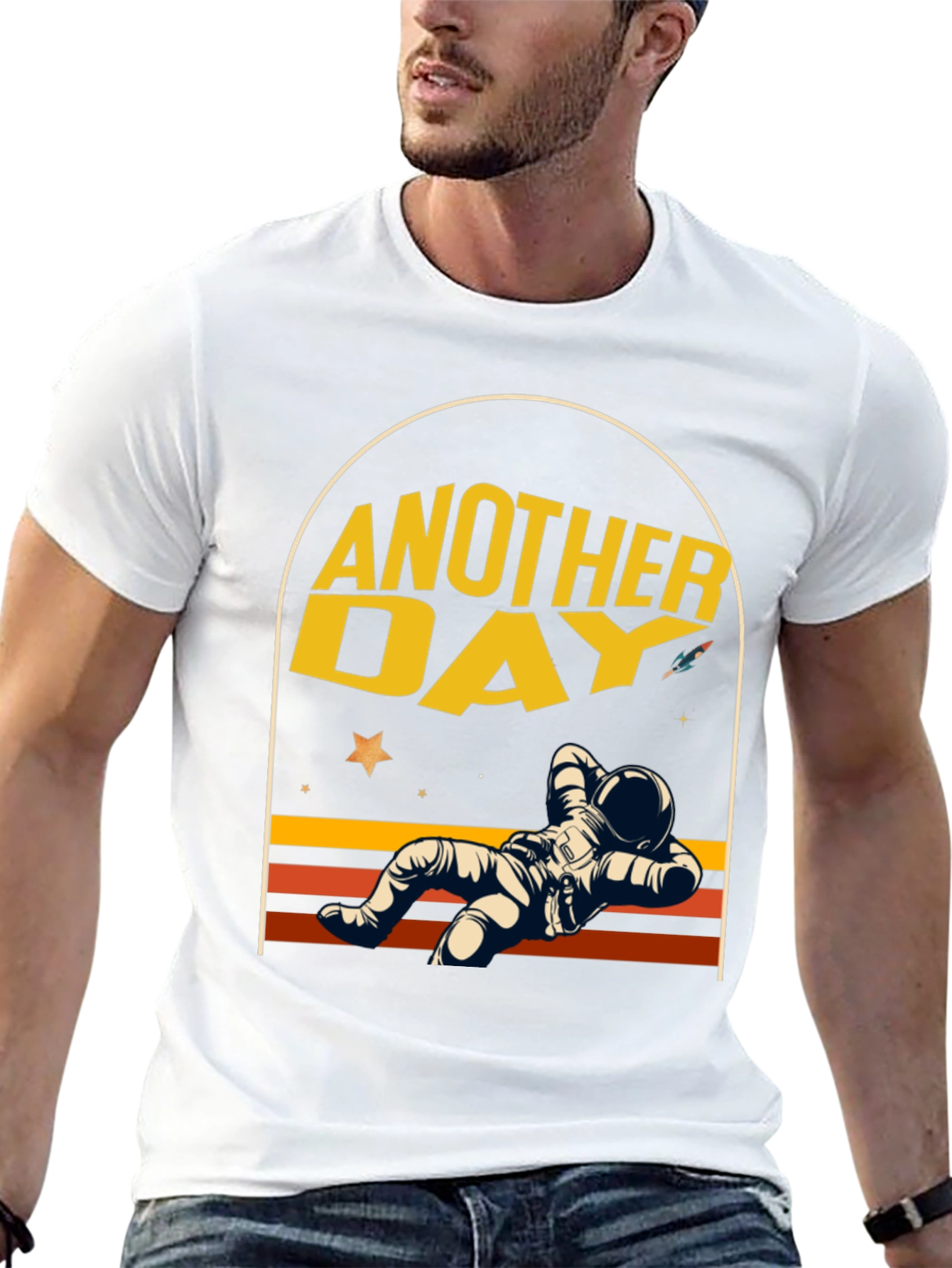Another Day Astronaut Relaxing Graphic T-Shirt