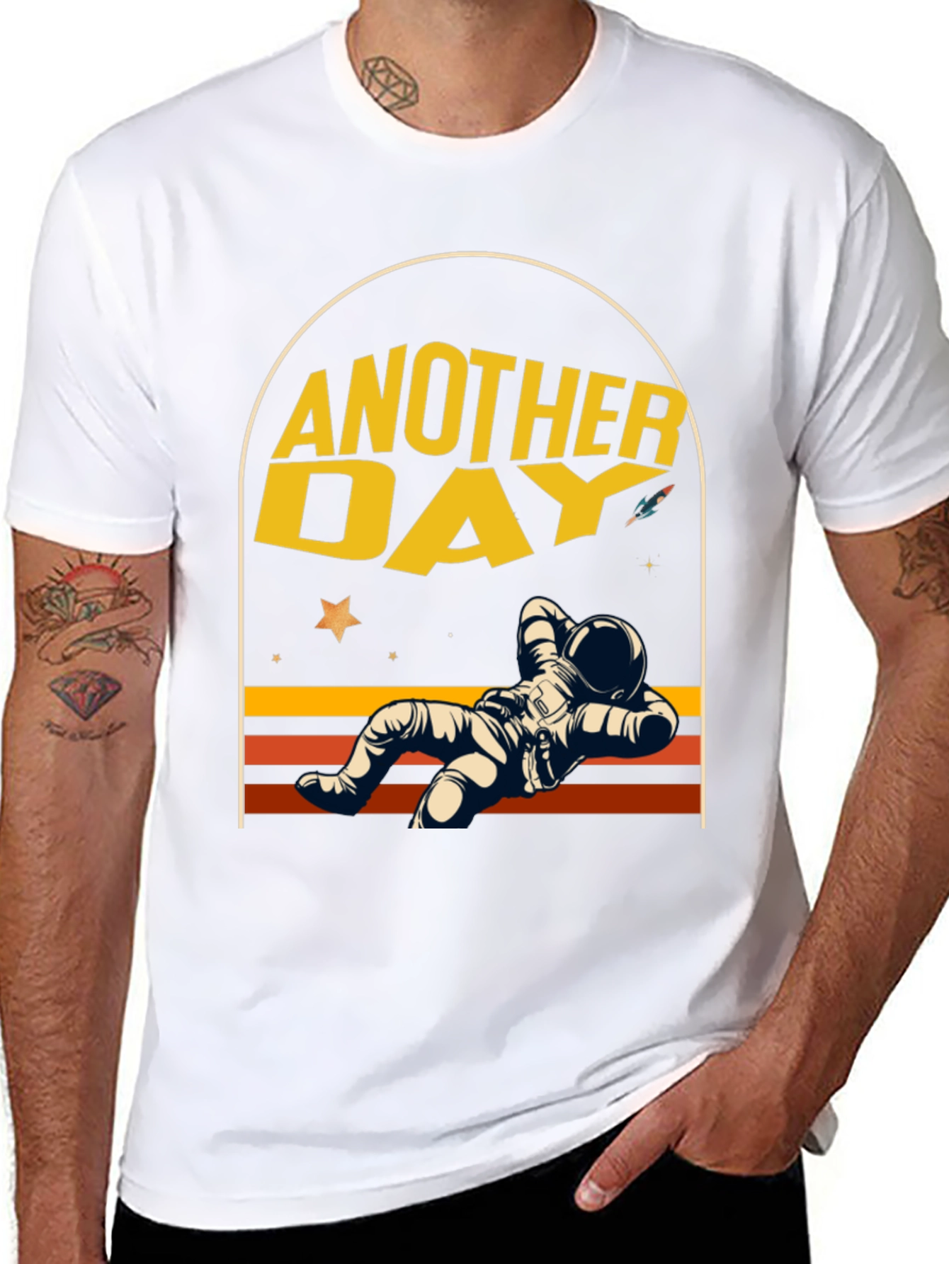 Another Day Astronaut Relaxing Graphic T-Shirt