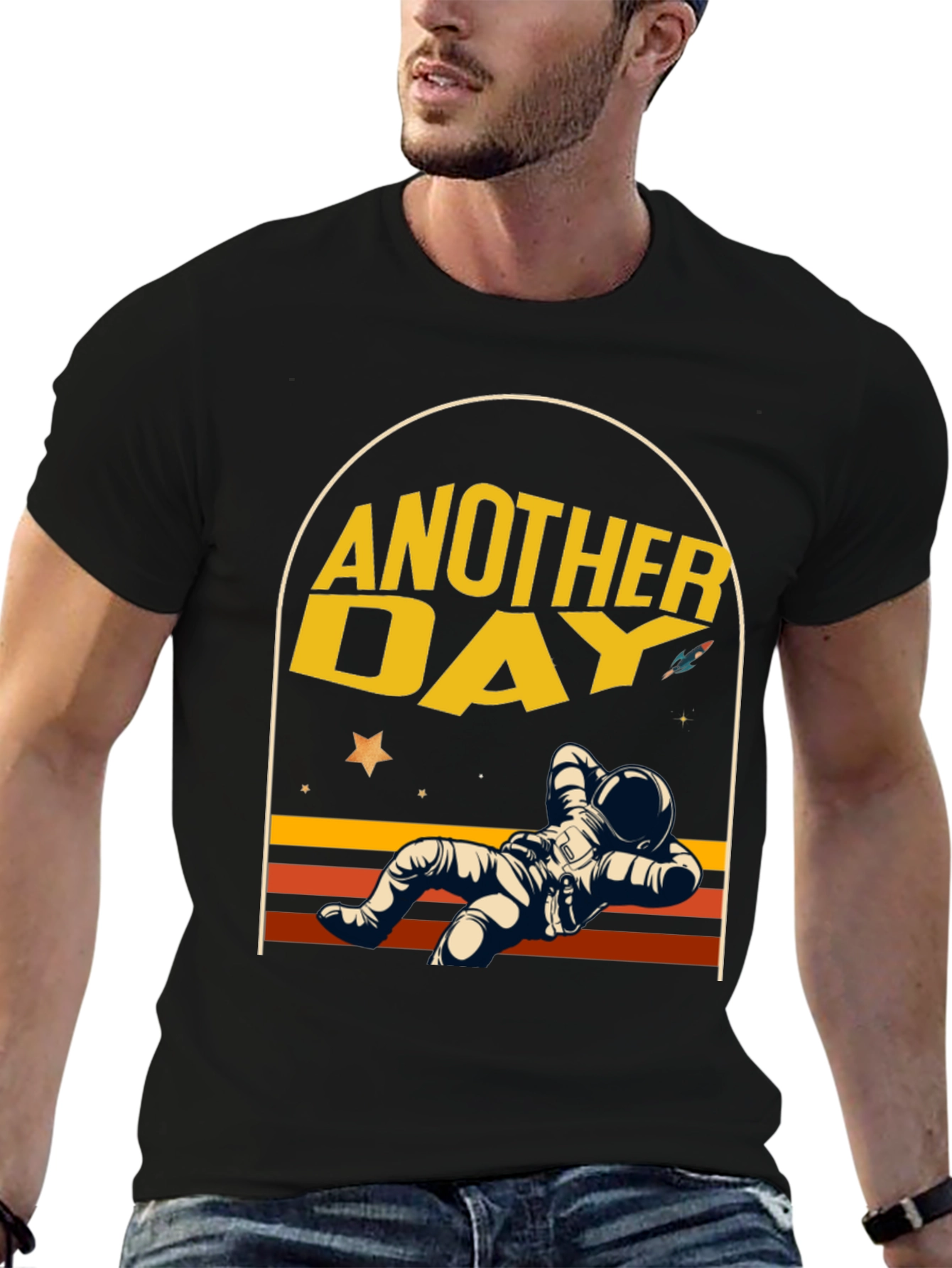 Another Day Astronaut Relaxing Graphic T-Shirt