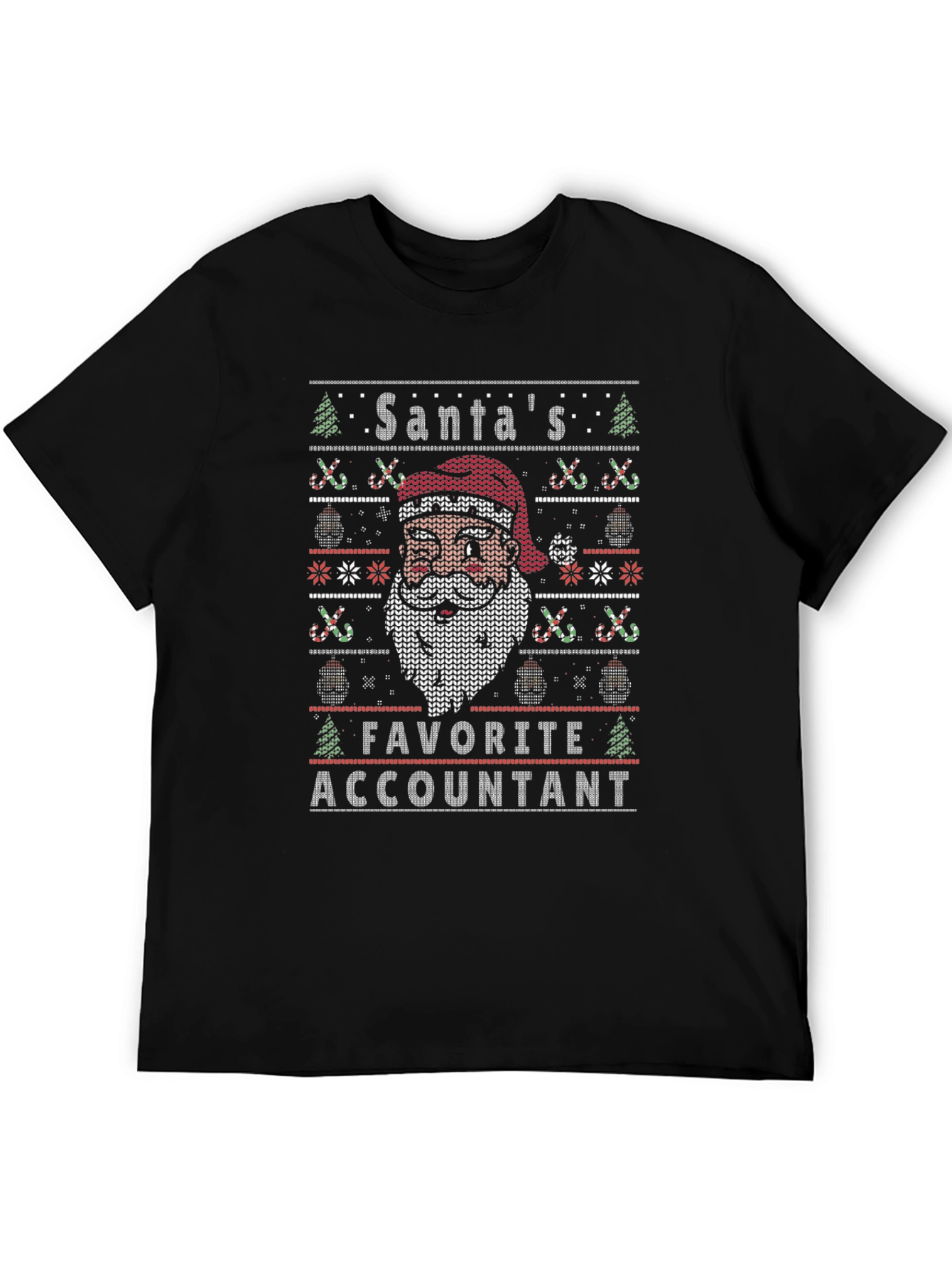 Santas Favorite Accountant Ugly Christmas Sweater T-Shirt