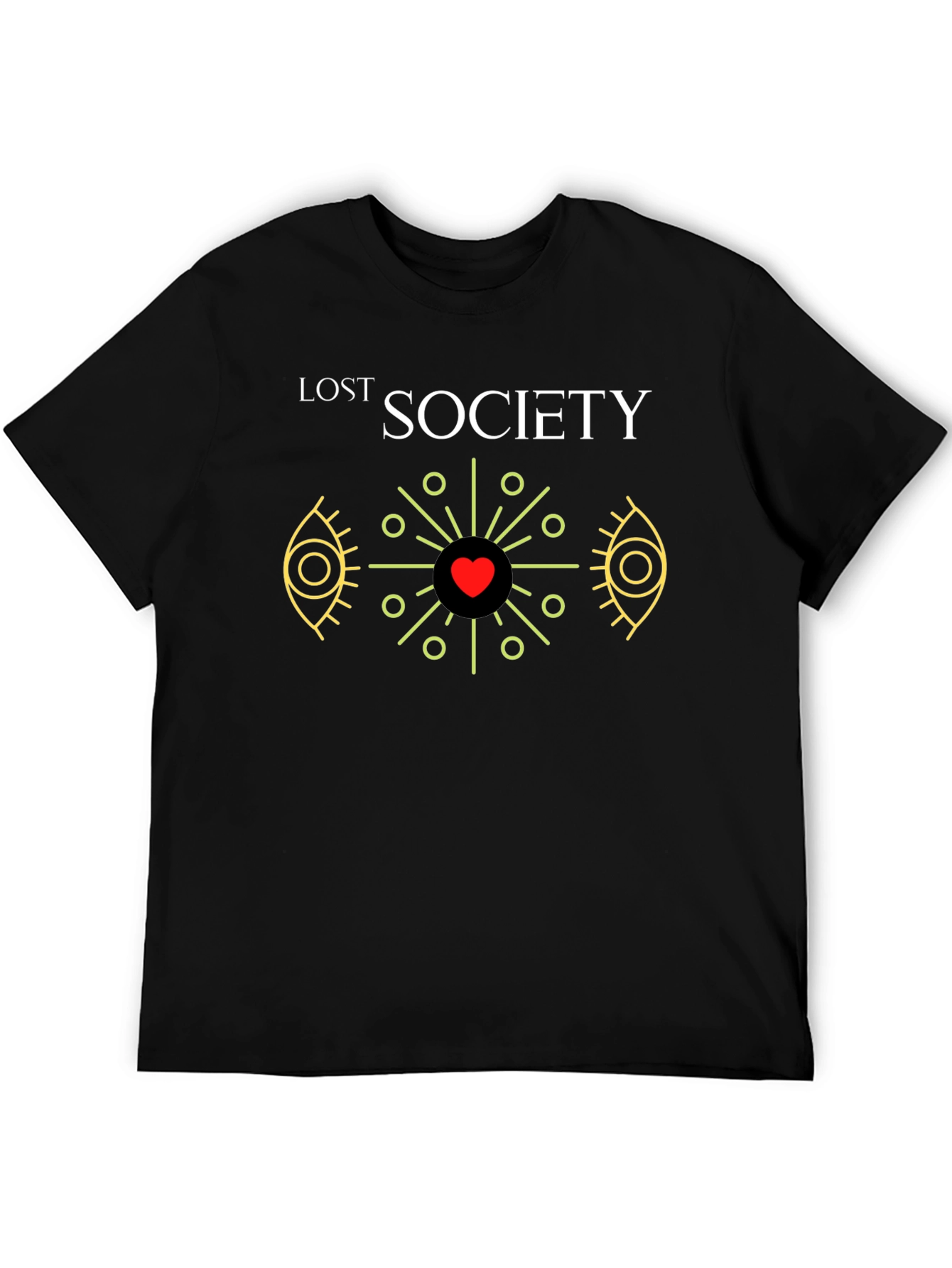 Lost Society Heart Graphic Black T-Shirt