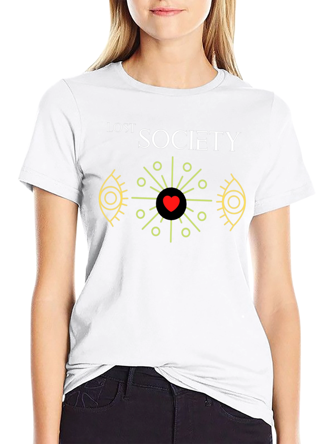 Lost Society Heart Graphic Black T-Shirt
