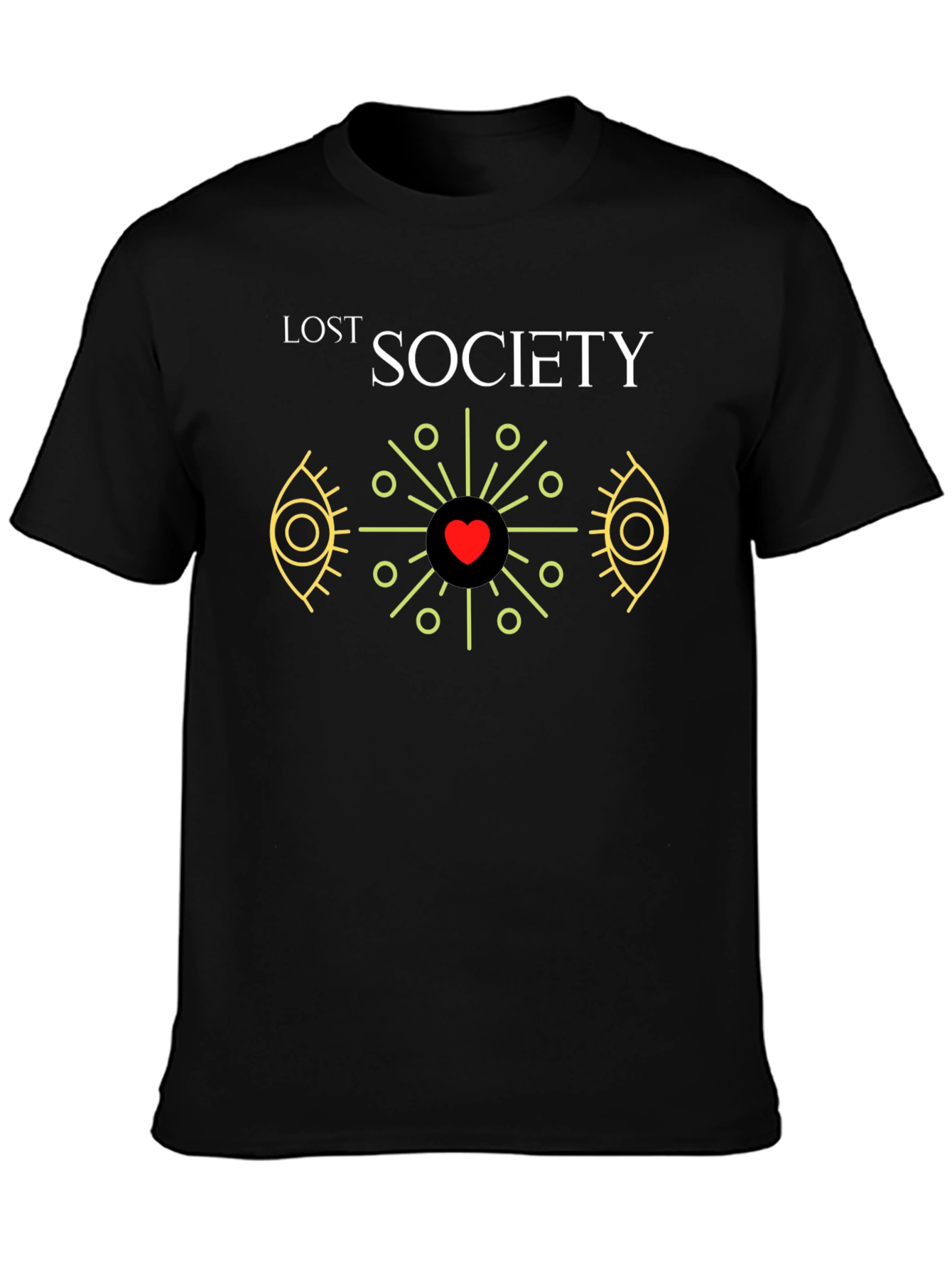 Lost Society Heart Graphic Black T-Shirt