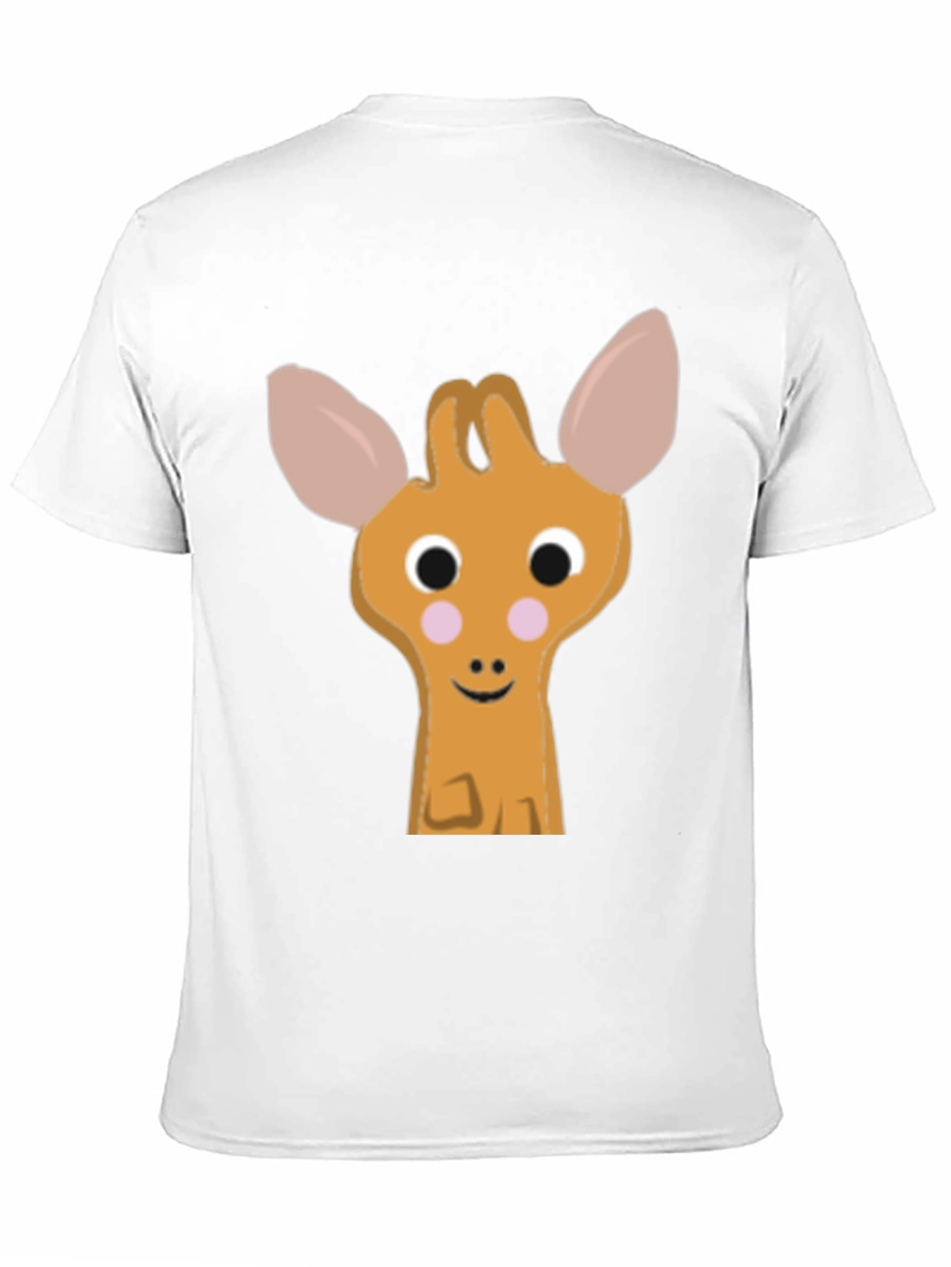 Cute Cartoon Deer Graphic Black T-Shirt