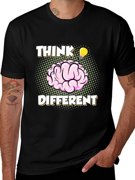 Think Different Brain Graphic Tee - Mens