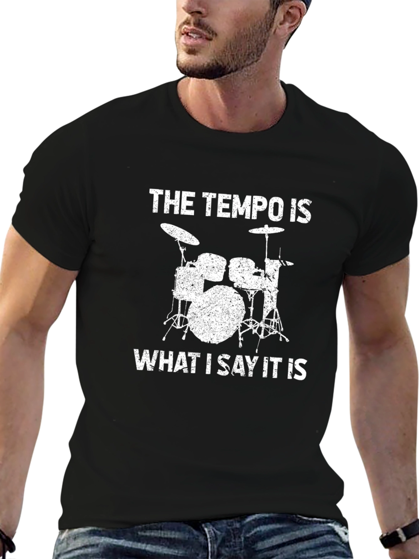 Tempo Drummer T-Shirt: Funny Musician Tee