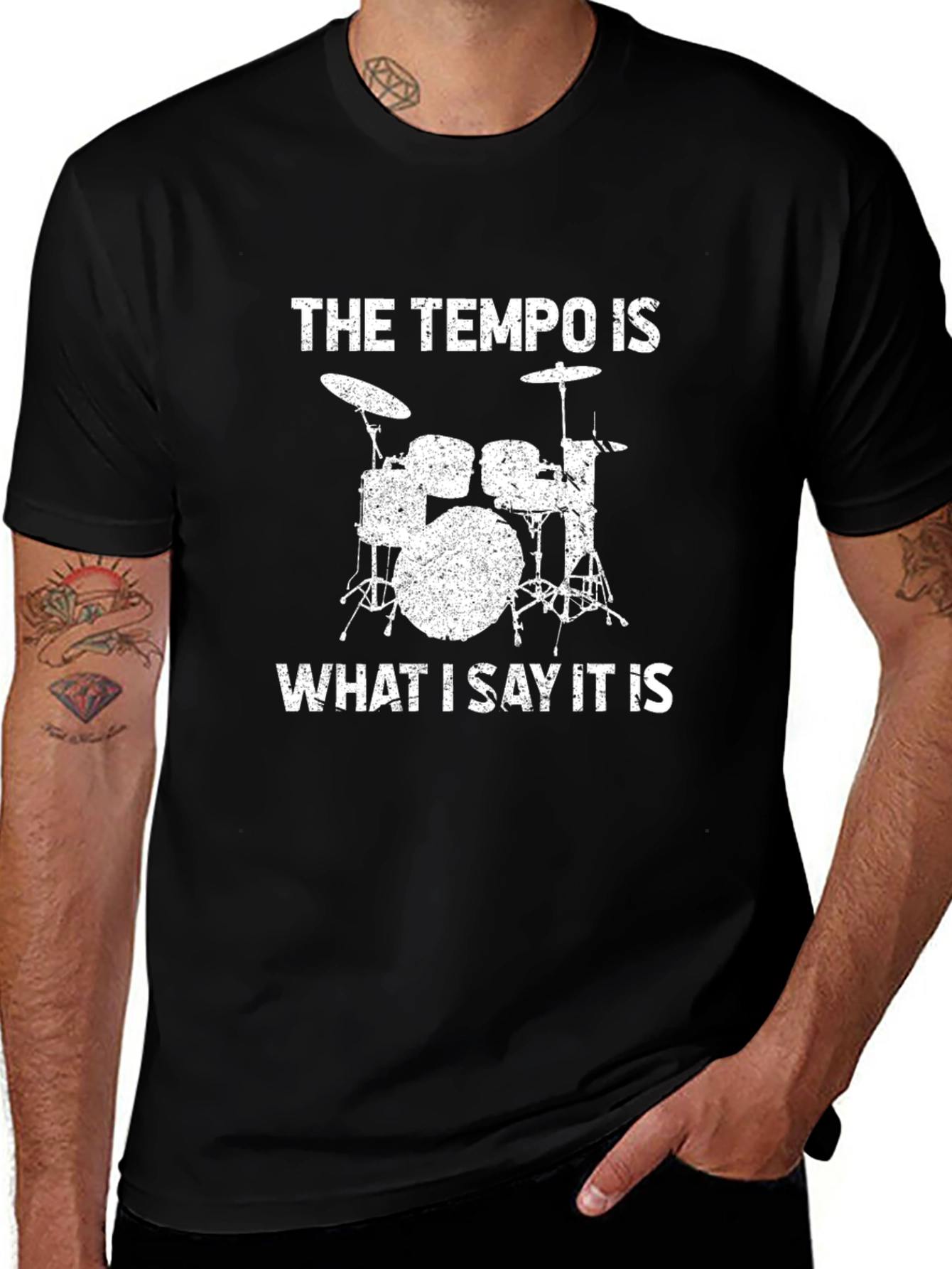 Tempo Drummer T-Shirt: Funny Musician Tee