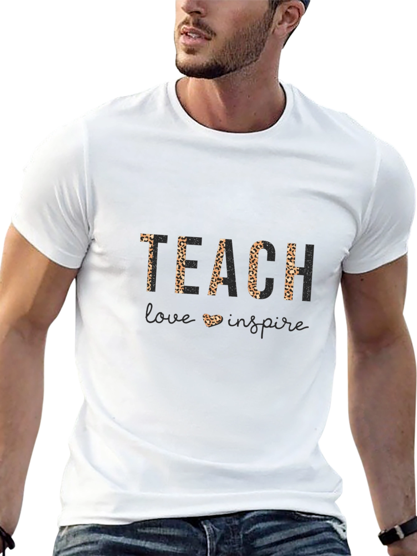 Leopard Print Teacher T-Shirt