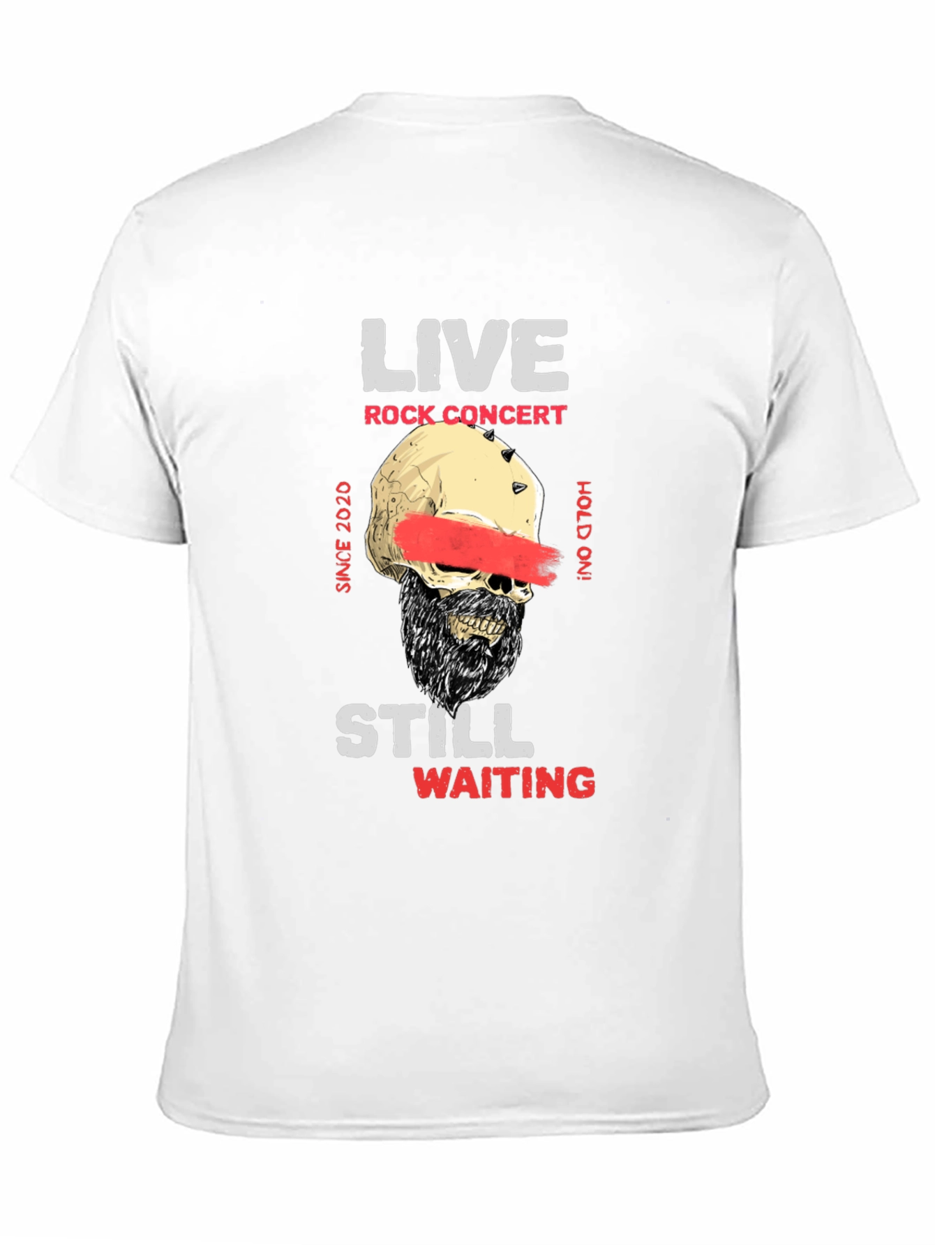 Live Rock Concert Skull Graphic T-Shirt