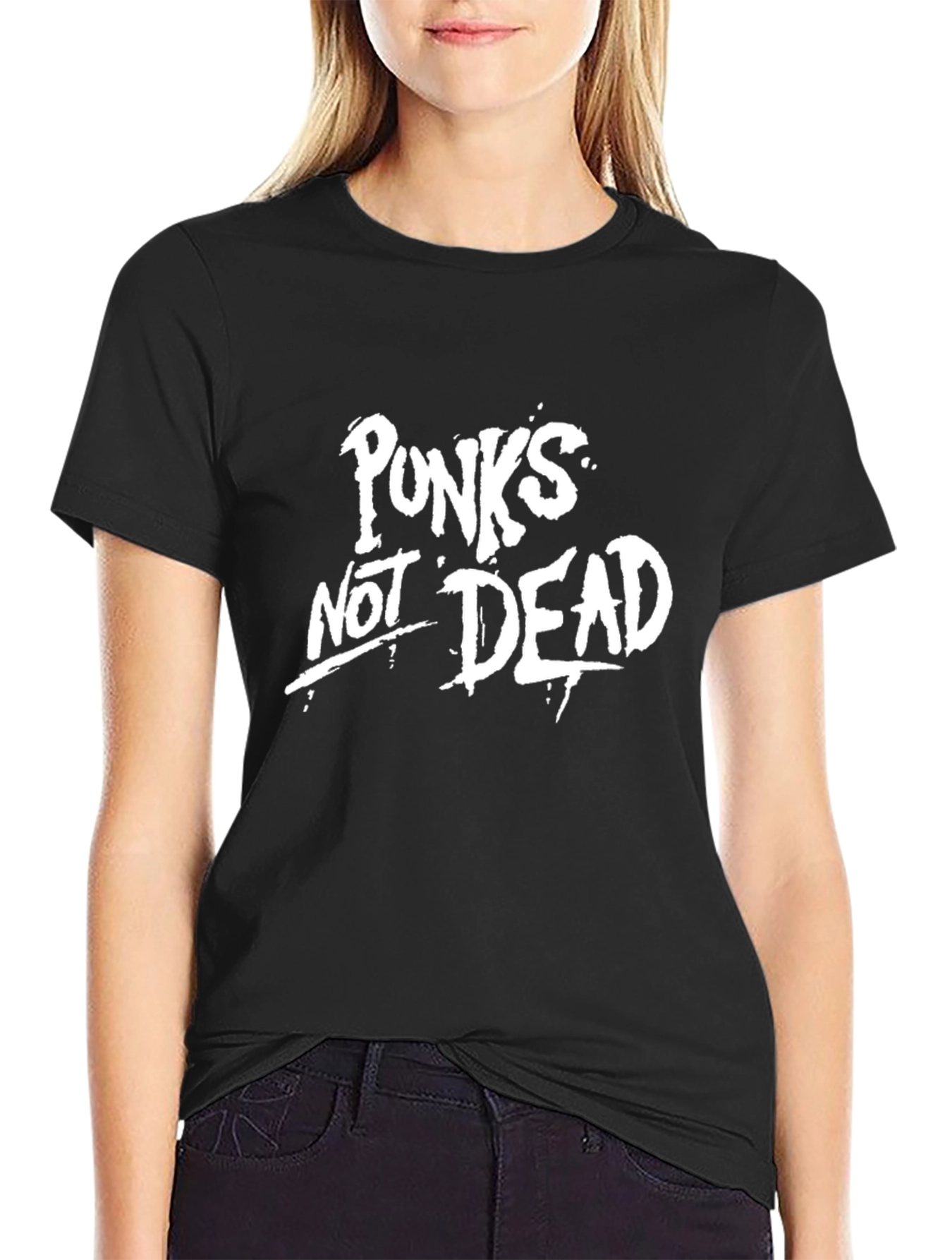 Punx Not Dead Graphic T-Shirt - Black Cotton Tee