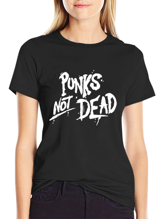 Punx Not Dead Graphic T-Shirt - Black Cotton Tee