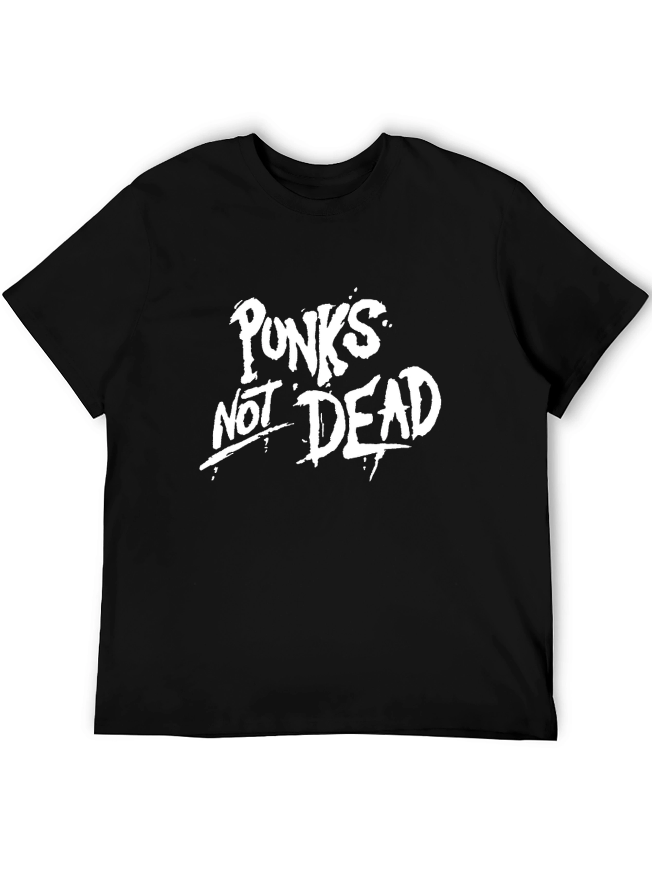 Punx Not Dead Graphic T-Shirt - Black Cotton Tee