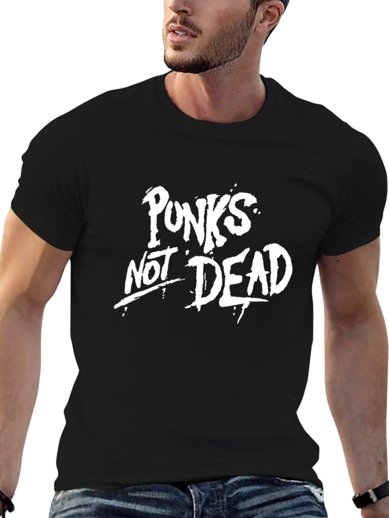 Punx Not Dead Graphic T-Shirt - Black Cotton Tee