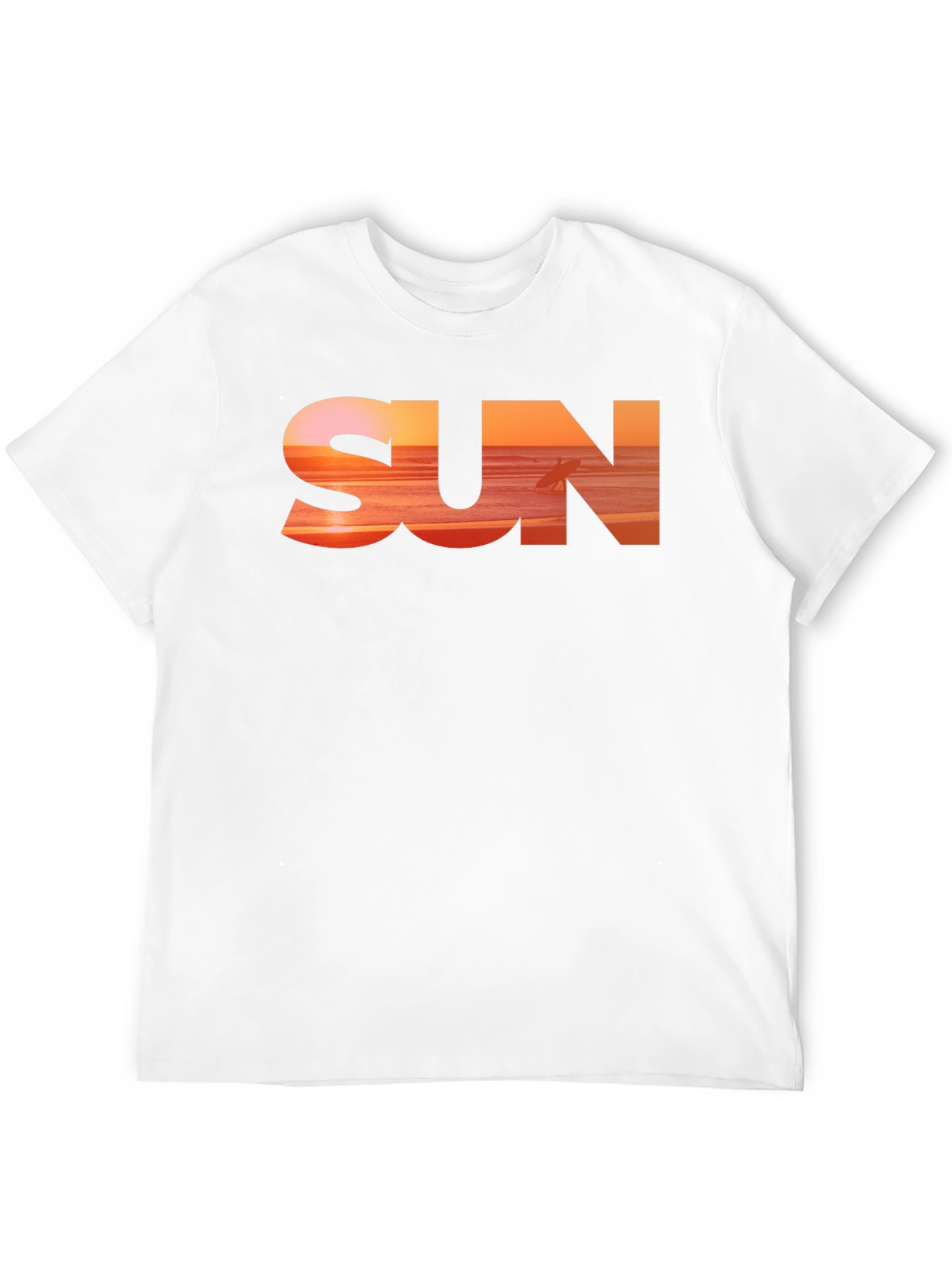 Sunset Vibes Graphic Tee - Black Cotton