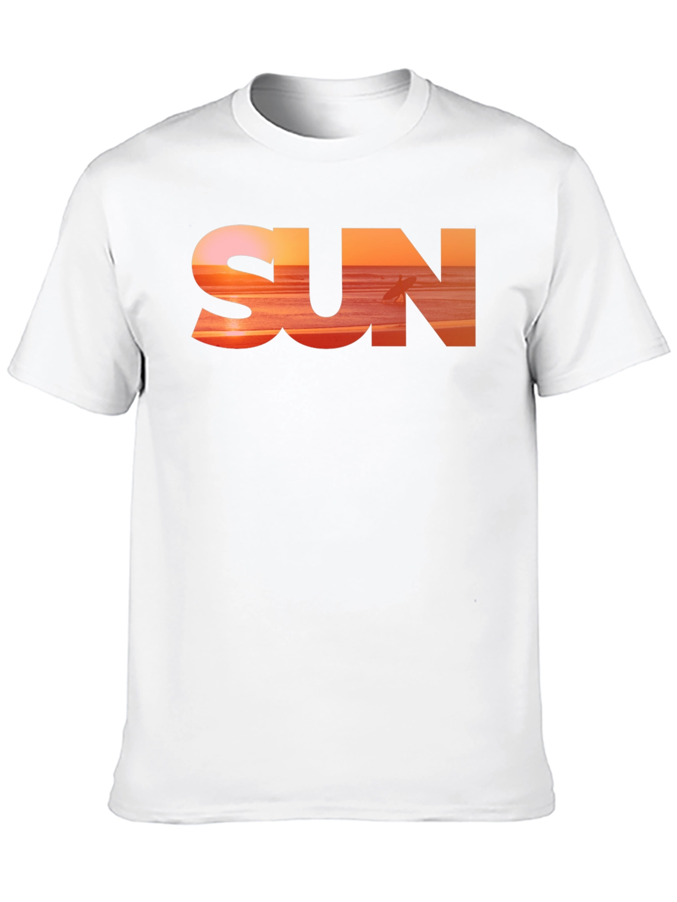 Sunset Vibes Graphic Tee - Black Cotton