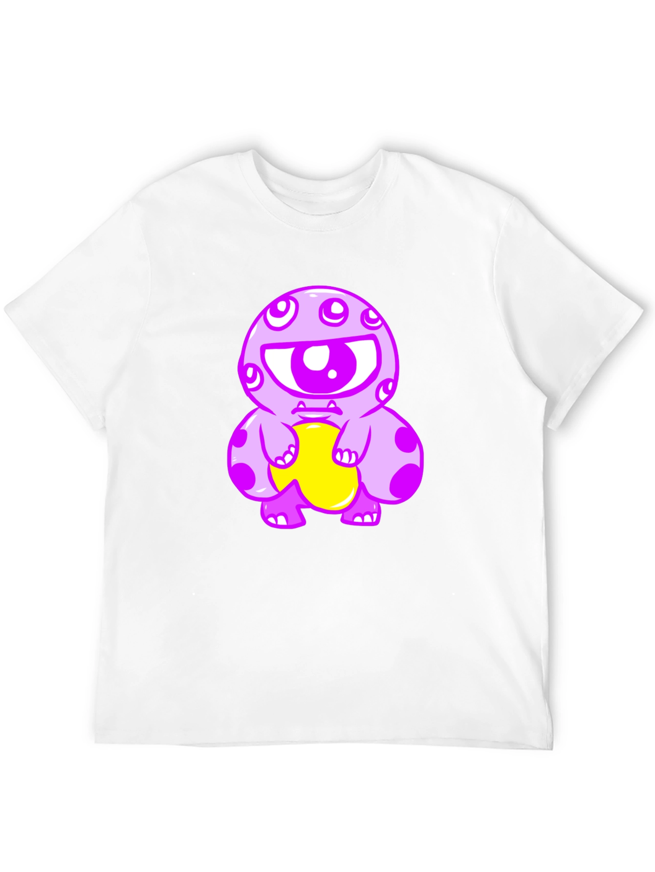 Monster Graphic Print Black T-Shirt
