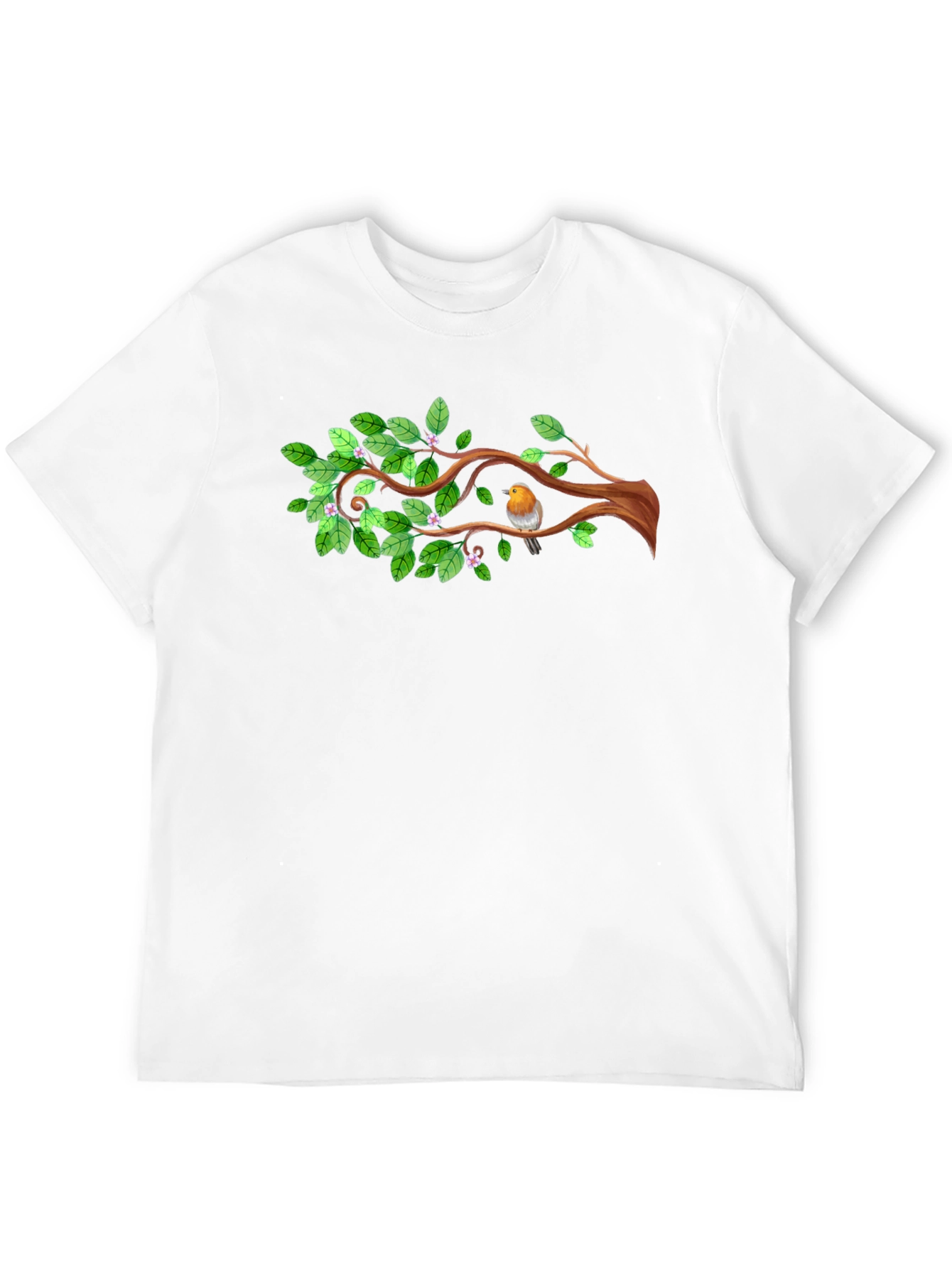 Natures Embrace: Bird on Branch T-Shirt
