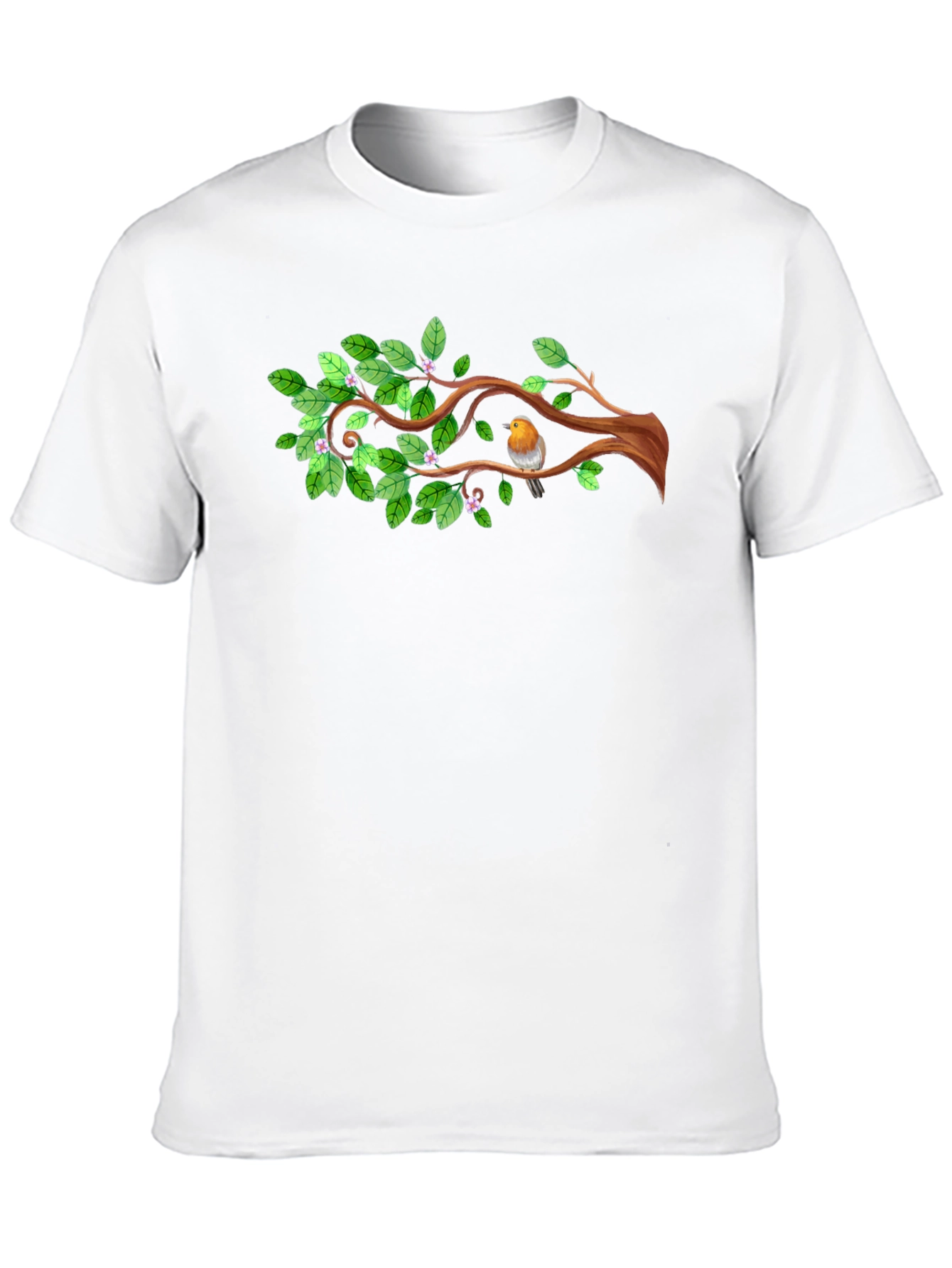 Natures Embrace: Bird on Branch T-Shirt